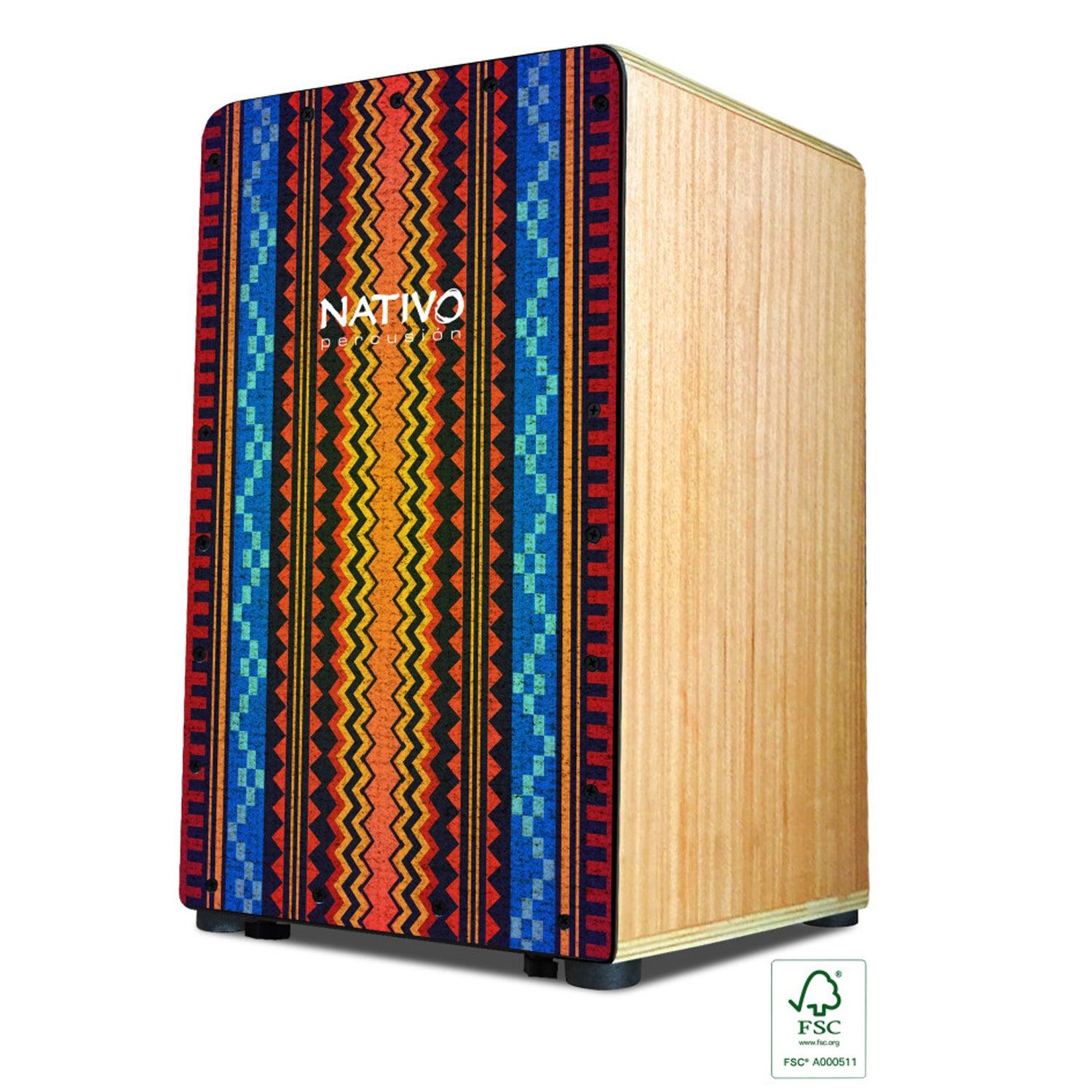 Nativo STUD-ETNIA Studio Series Standard-sized Class A Oak Cajon Etnia Front Boad Finish - DY Pro Audio
