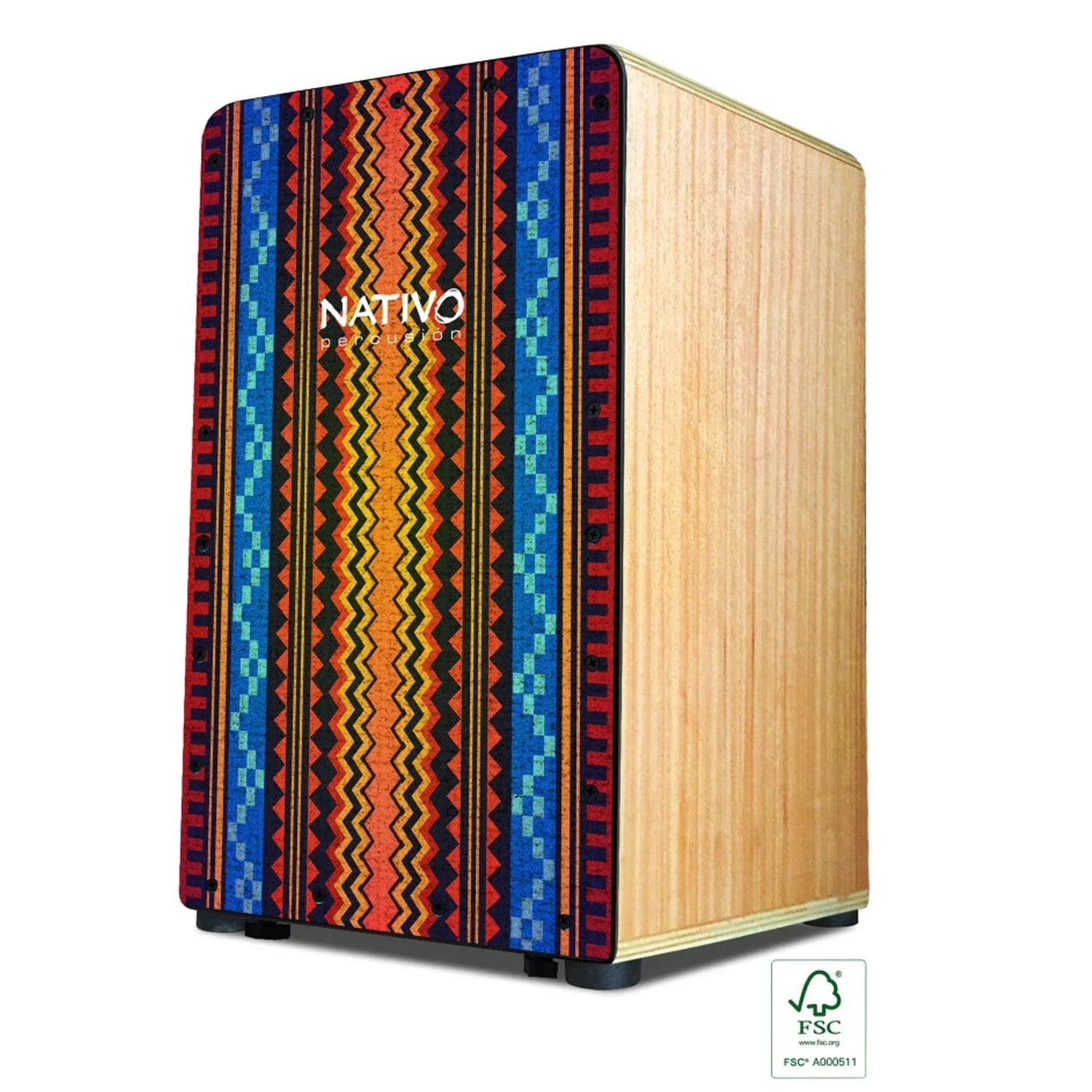 Nativo STUD-ETNIA Studio Series Standard-sized Class A Oak Cajon Etnia Front Boad Finish - DY Pro Audio