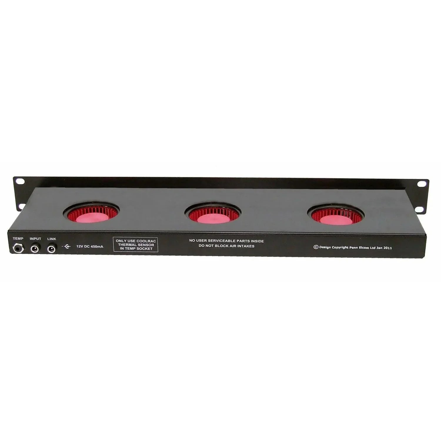 Penn Elcom COOLRAC-B 1U Black CoolRac Quiet Hot Air Extraction Unit - DY Pro Audio