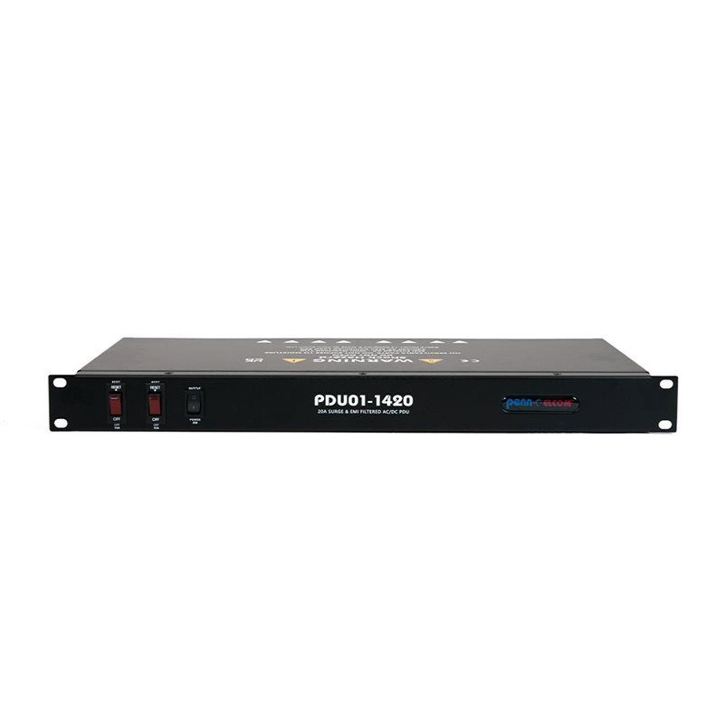 Penn Elcom PDU01-14 1U Rack Mounting PDU with Surge Protection & EMI Filter - DY Pro Audio