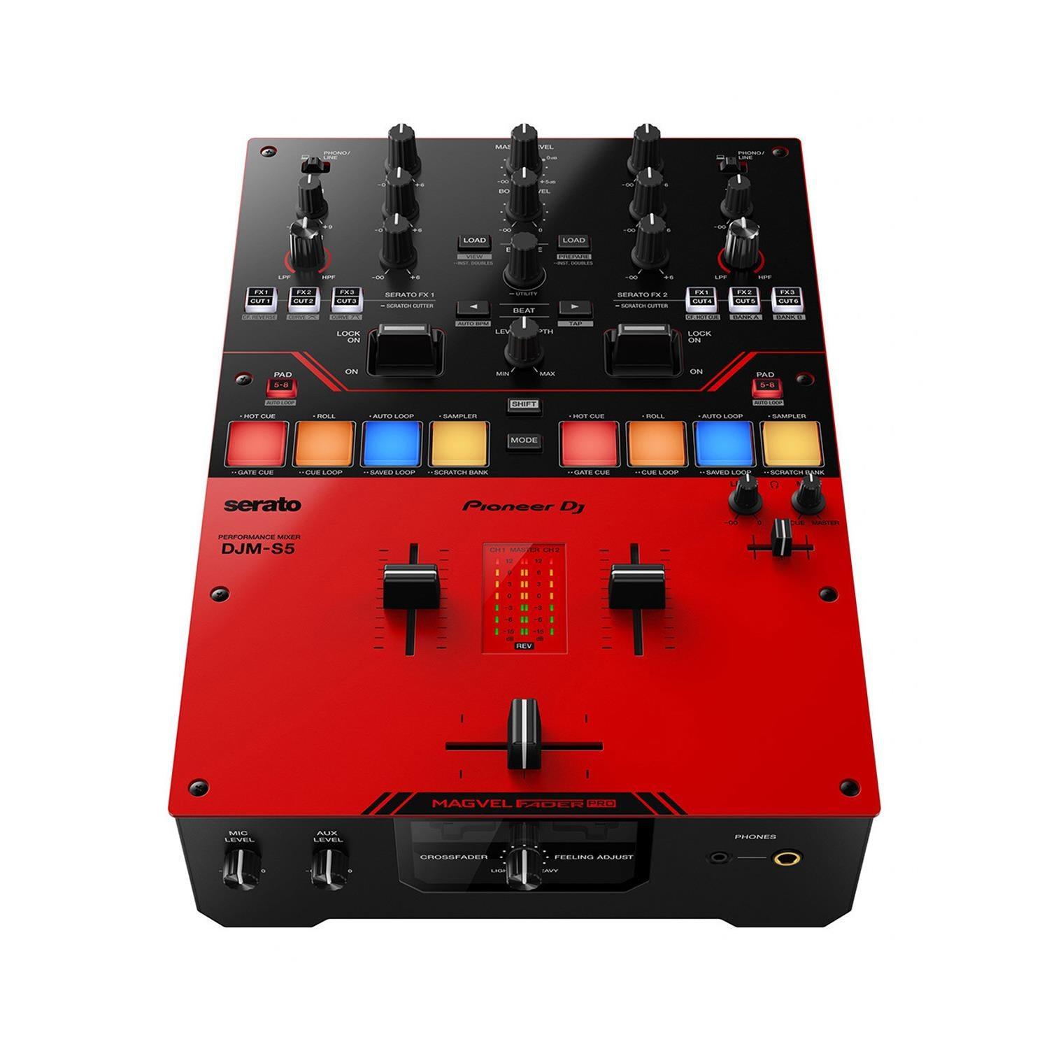 Pioneer DJ DJM-S5 2-Channel Scratch DJ Battle Mixer for Serato DJ Pro - DY Pro Audio
