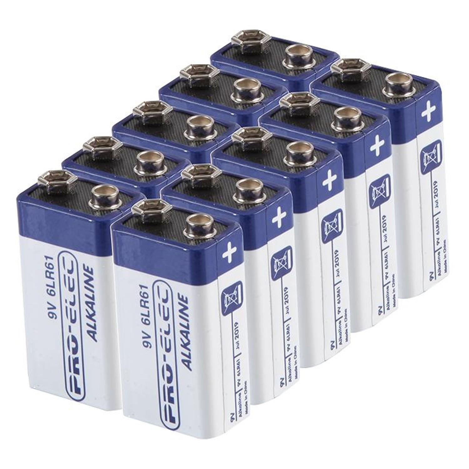 Pro Elec 9v Batteries Ultra Alkaline 10 Pack - DY Pro Audio