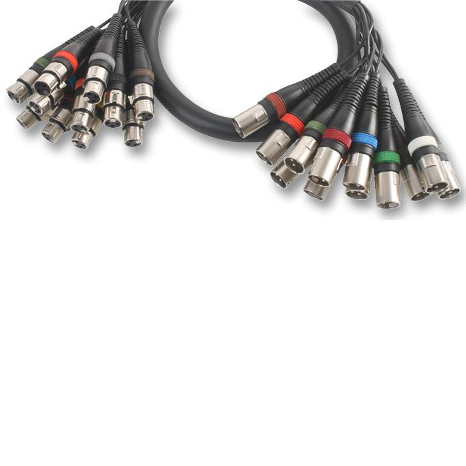 Pulse 12-Way Stereo Balanced XLR Male to Female XLR Loom 5m - DY Pro Audio