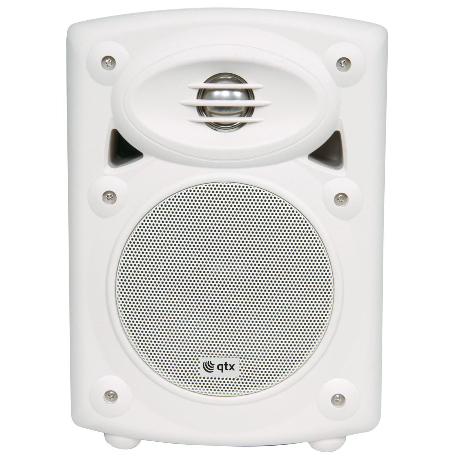 QTX QR5W 5" White Active Speakers - DY Pro Audio