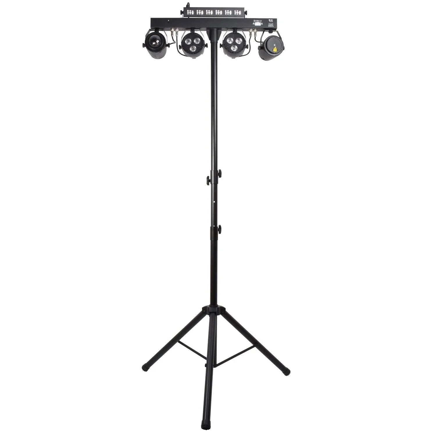 QTX Rechargeable Multi Bar Par Can UV Laser Strobe with Tripod, Remote and Carry Bag - DY Pro Audio