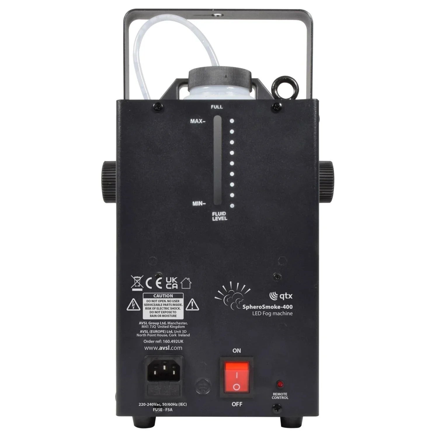 QTX Sphero Smoke Compact 400W LED Fog Machine with RGB Magic Ball Effect - DY Pro Audio