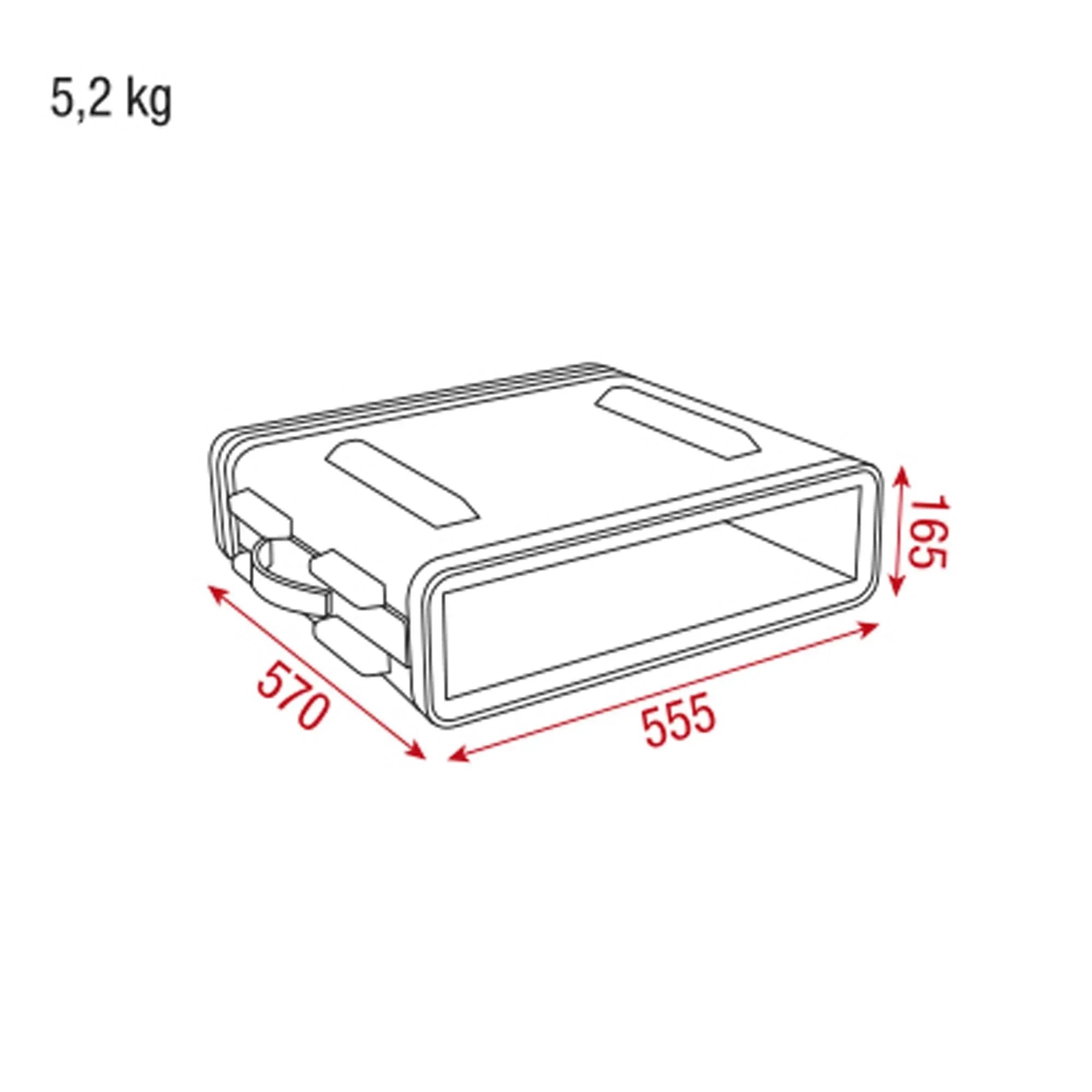 Showgear Double Door 2u ABS Rack Flight Case - DY Pro Audio