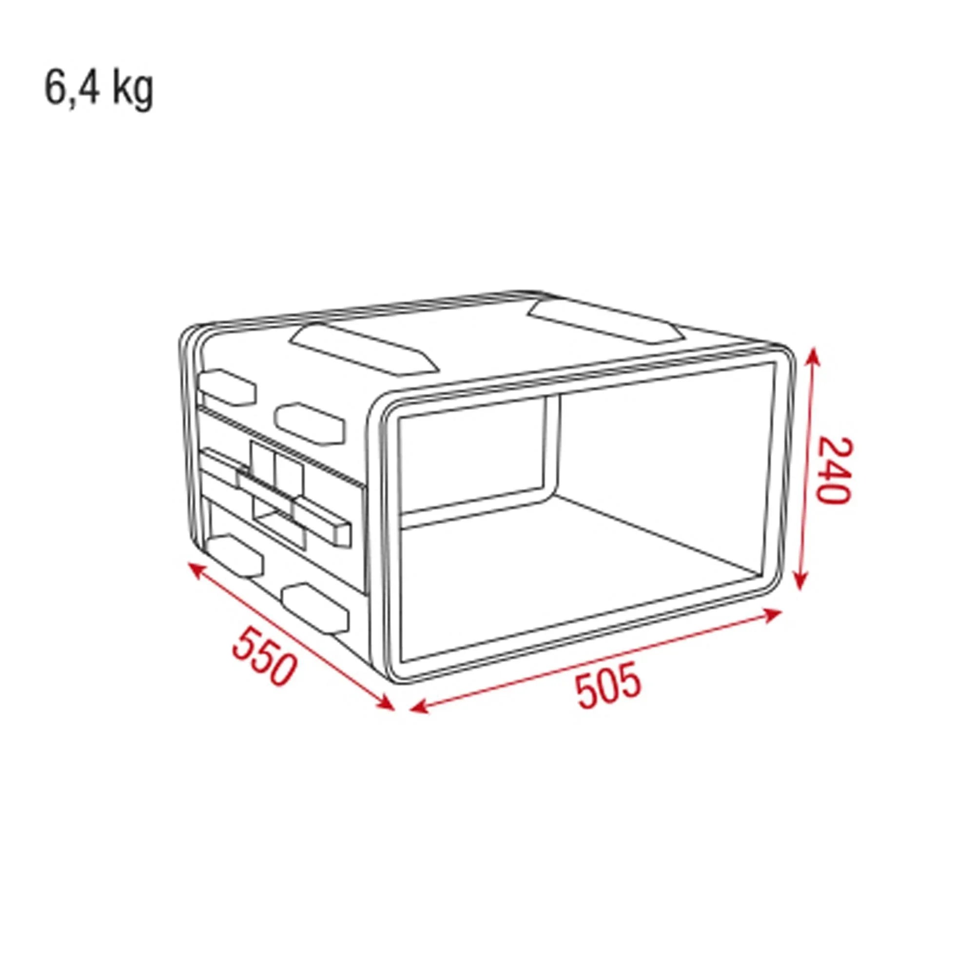 Showgear Double Door 4u ABS Rack Flight Case - DY Pro Audio