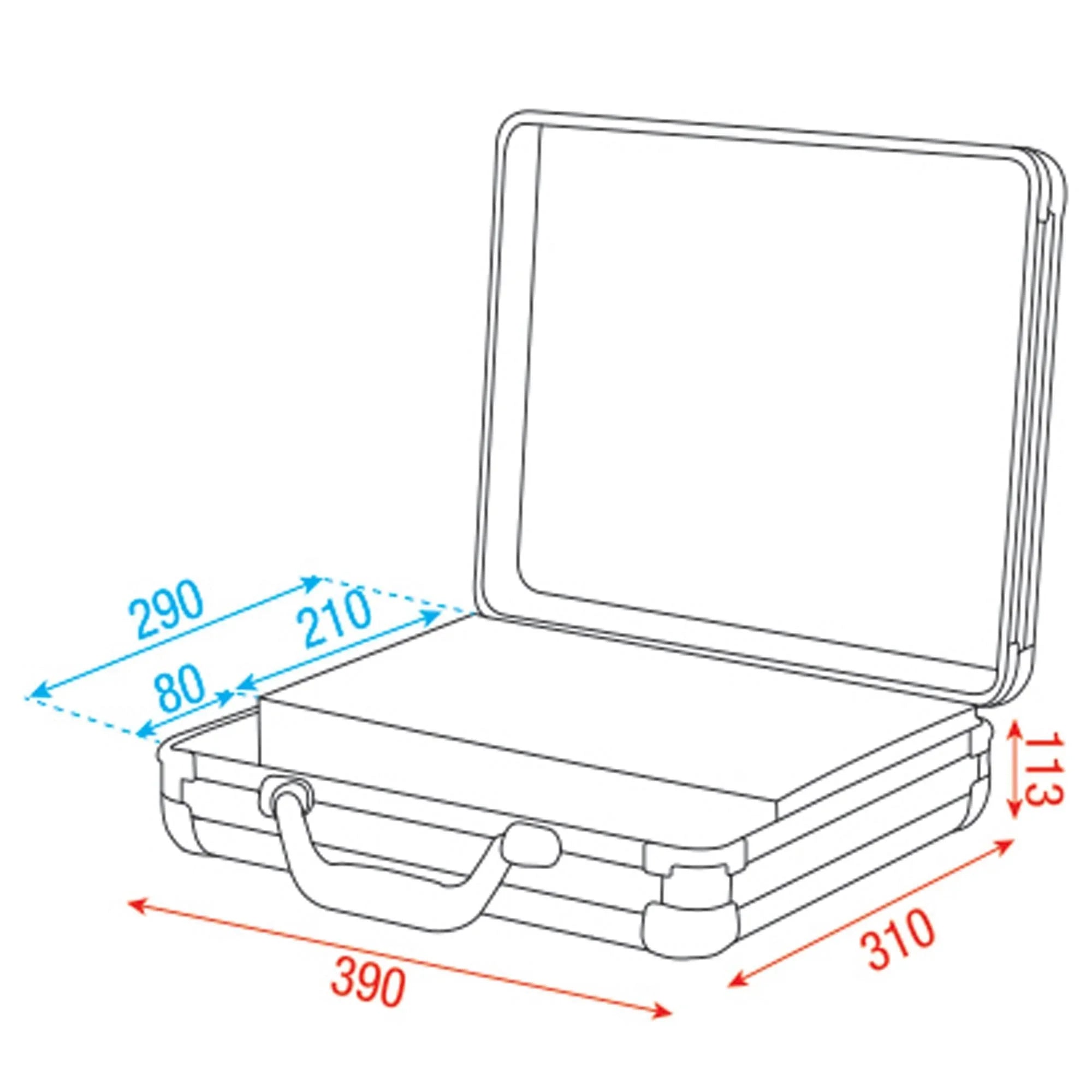 Showgear Flight Case for 7 Microphones With accessory compartment and preformed foam - DY Pro Audio