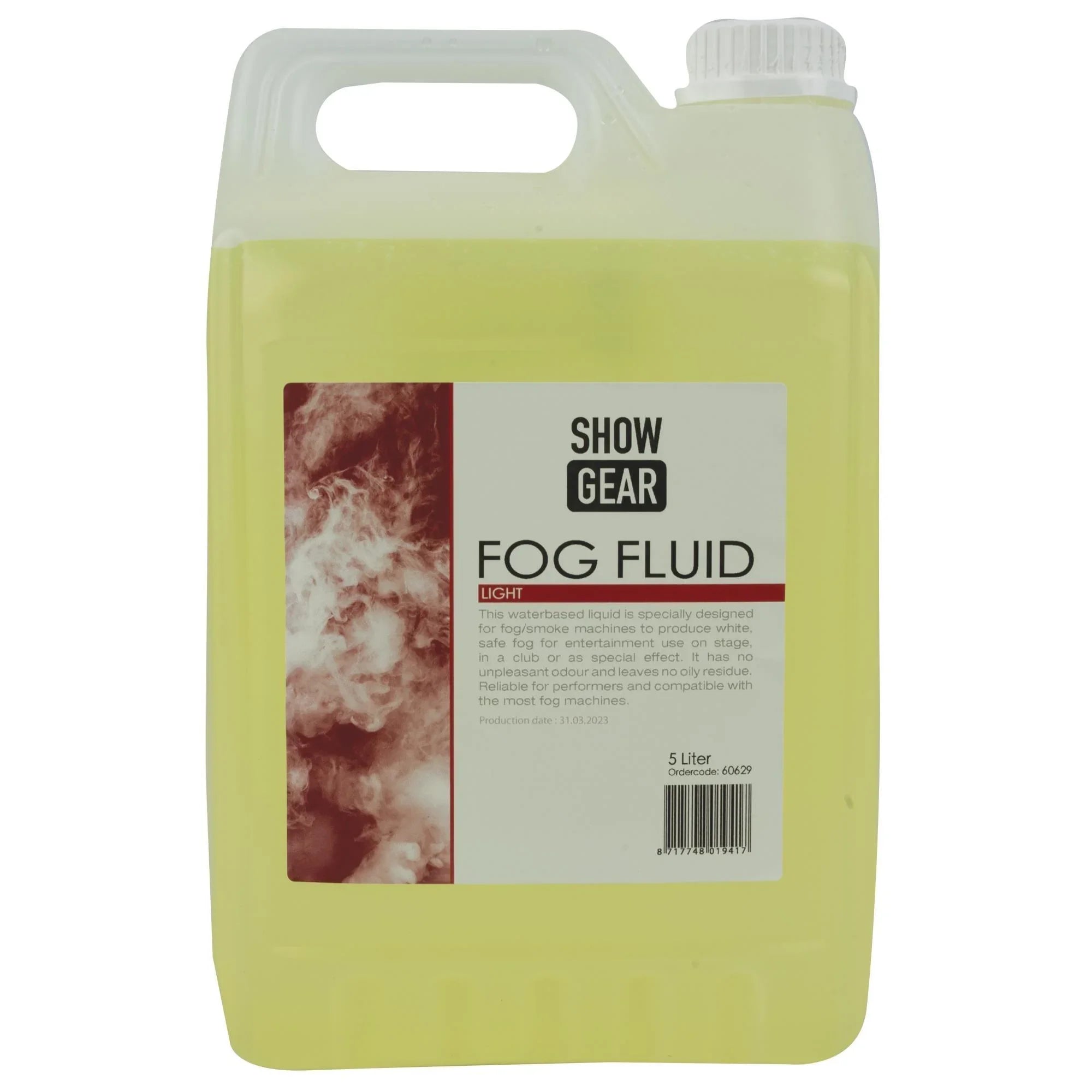 Showgear Standard Smoke 5 Litres Fog Fluid Light - DY Pro Audio