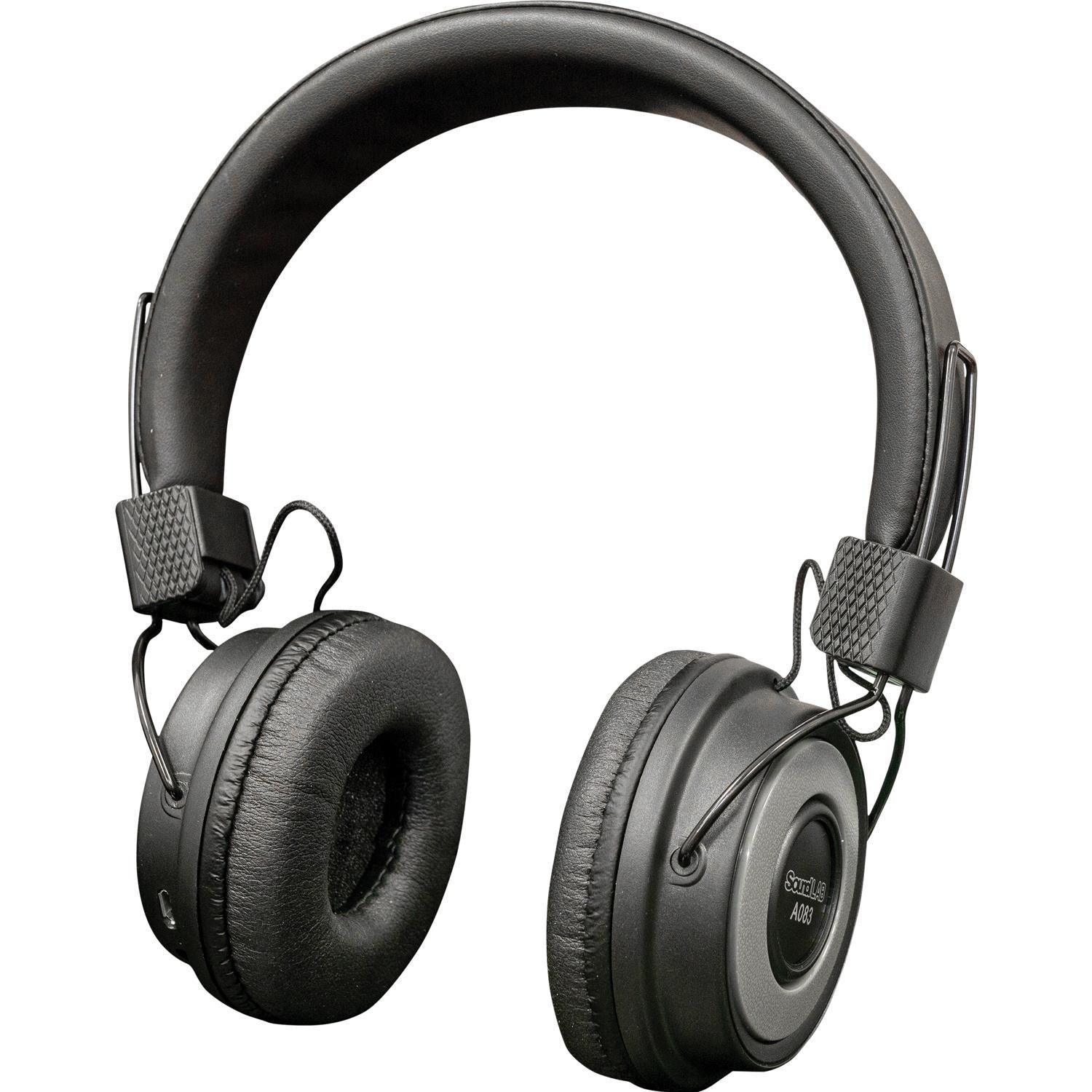 Soundlab Black Wireless Bluetooth On Ear Headphones - DY Pro Audio