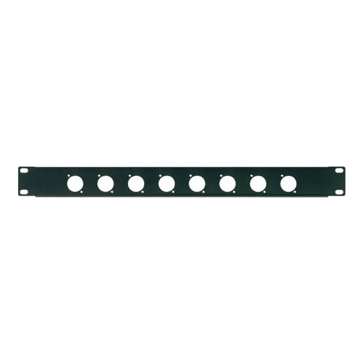 Stagecore 19" 1U 8 Hole Punched Connector Patch Panel for D Series Connectors - DY Pro Audio