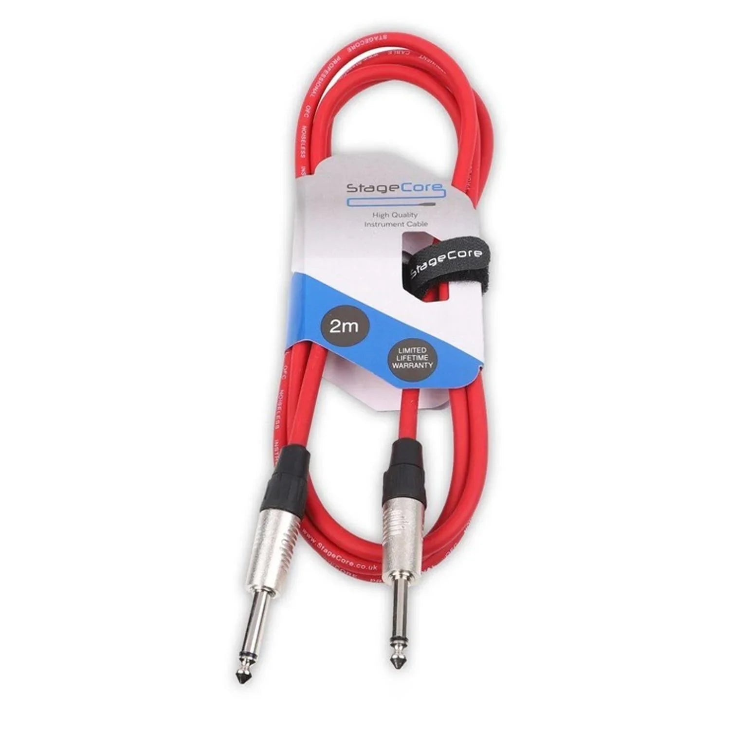 Stagecore 2m Red Jack to Jack Lead - DY Pro Audio