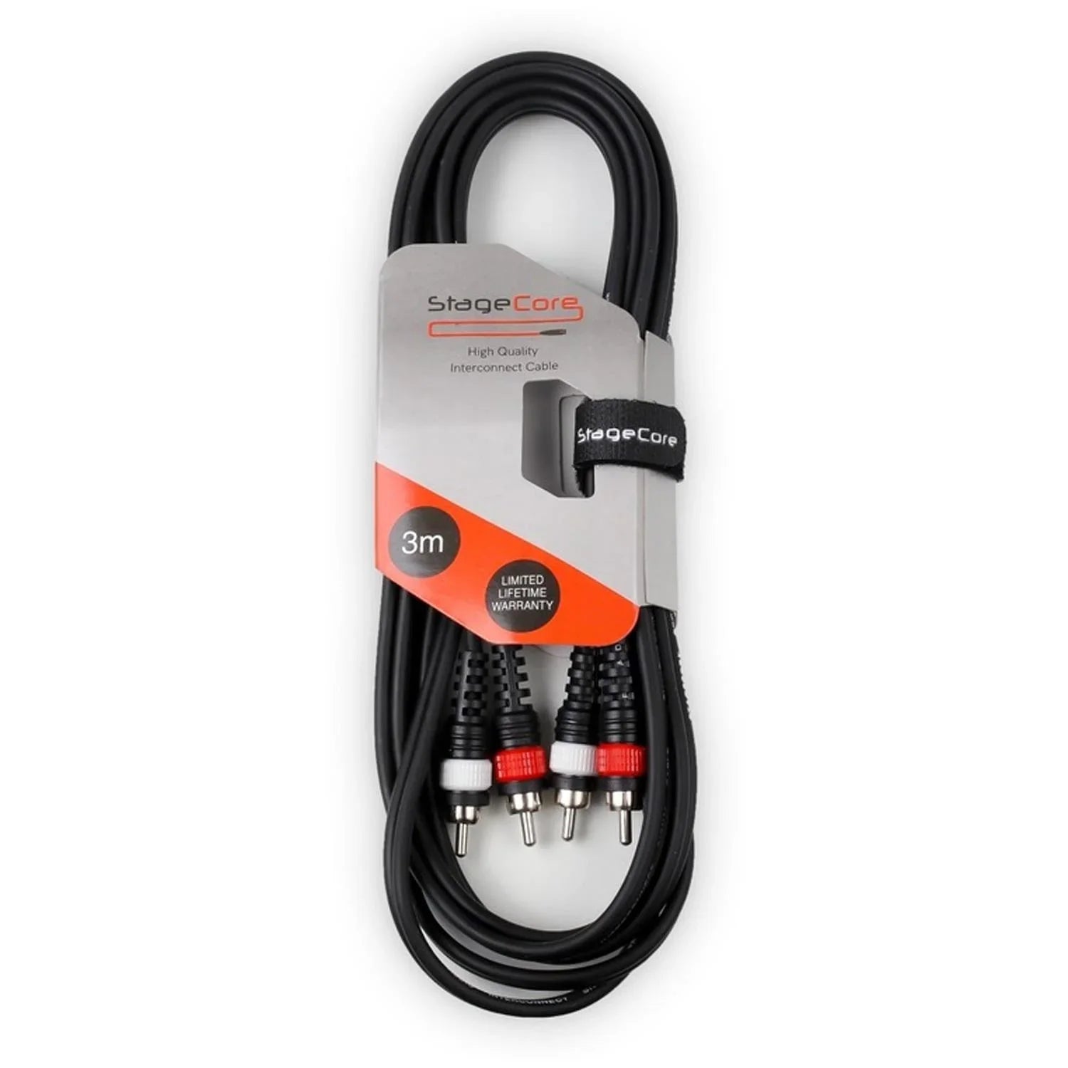 Stagecore AIROH 250 3m RCA to RCA Phono Cable - DY Pro Audio