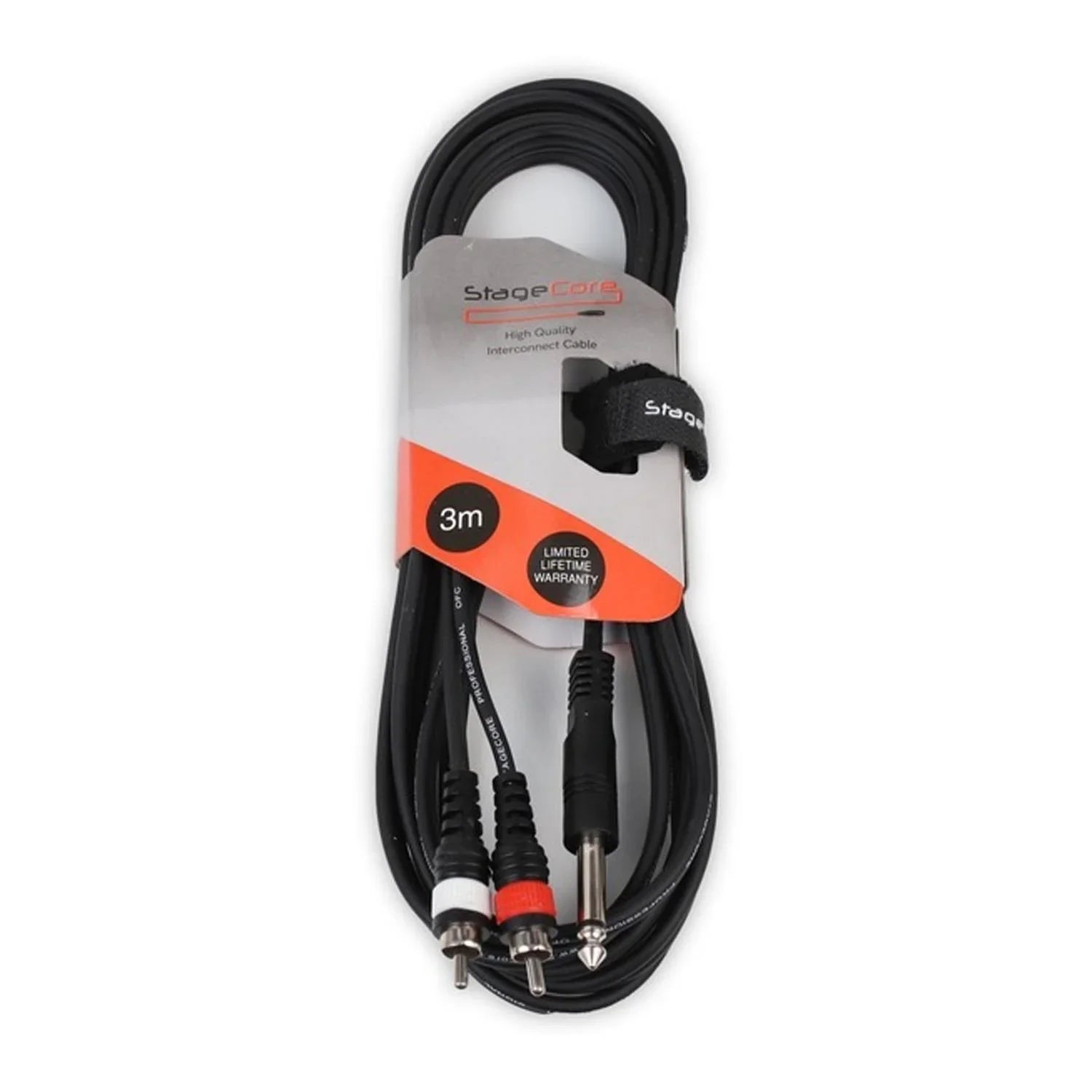 Stagecore AIROH 290 3m 1 x 6.35mm Mono Jack to 2 x RCA Plugs - DY Pro Audio