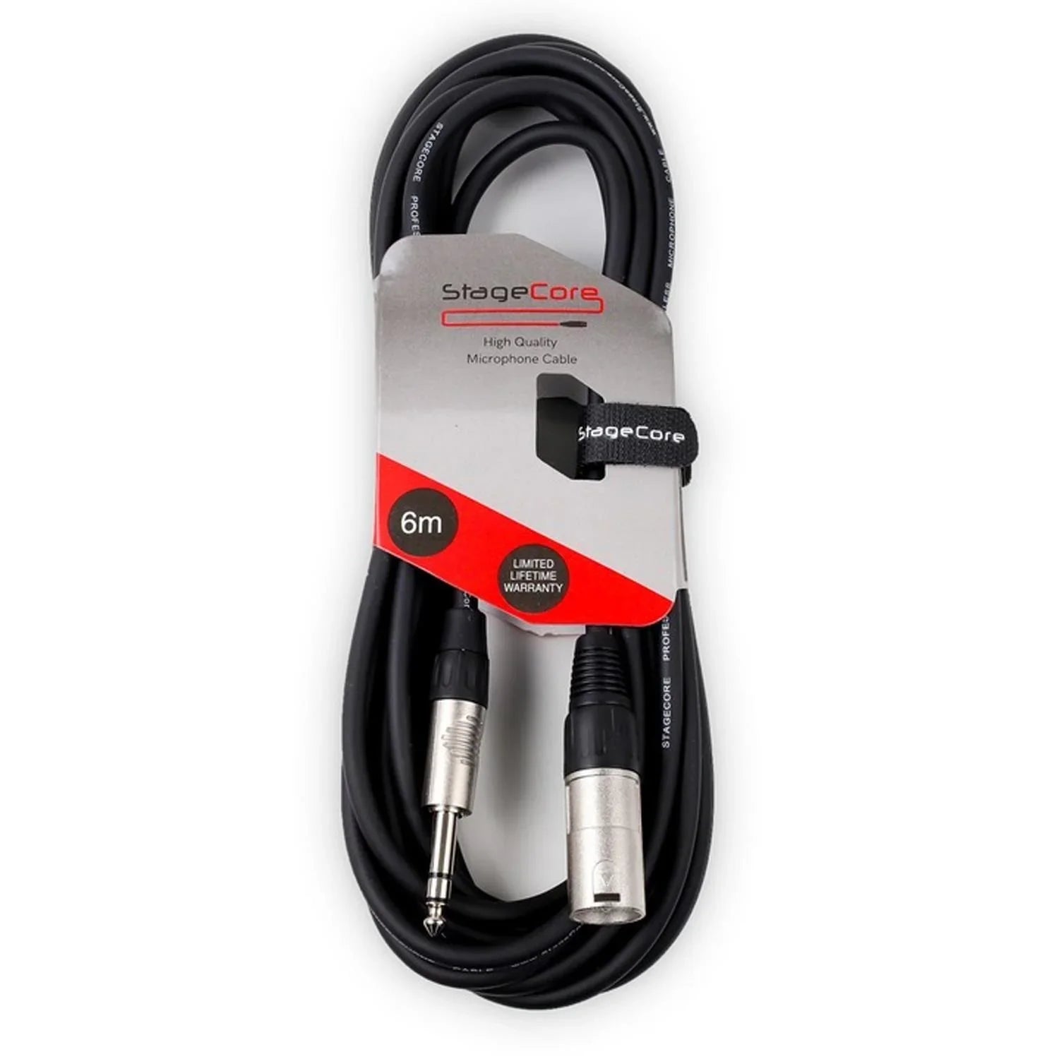 Stagecore Core163 6m Male XLR to 6.35mm Stereo Jack Plug - DY Pro Audio