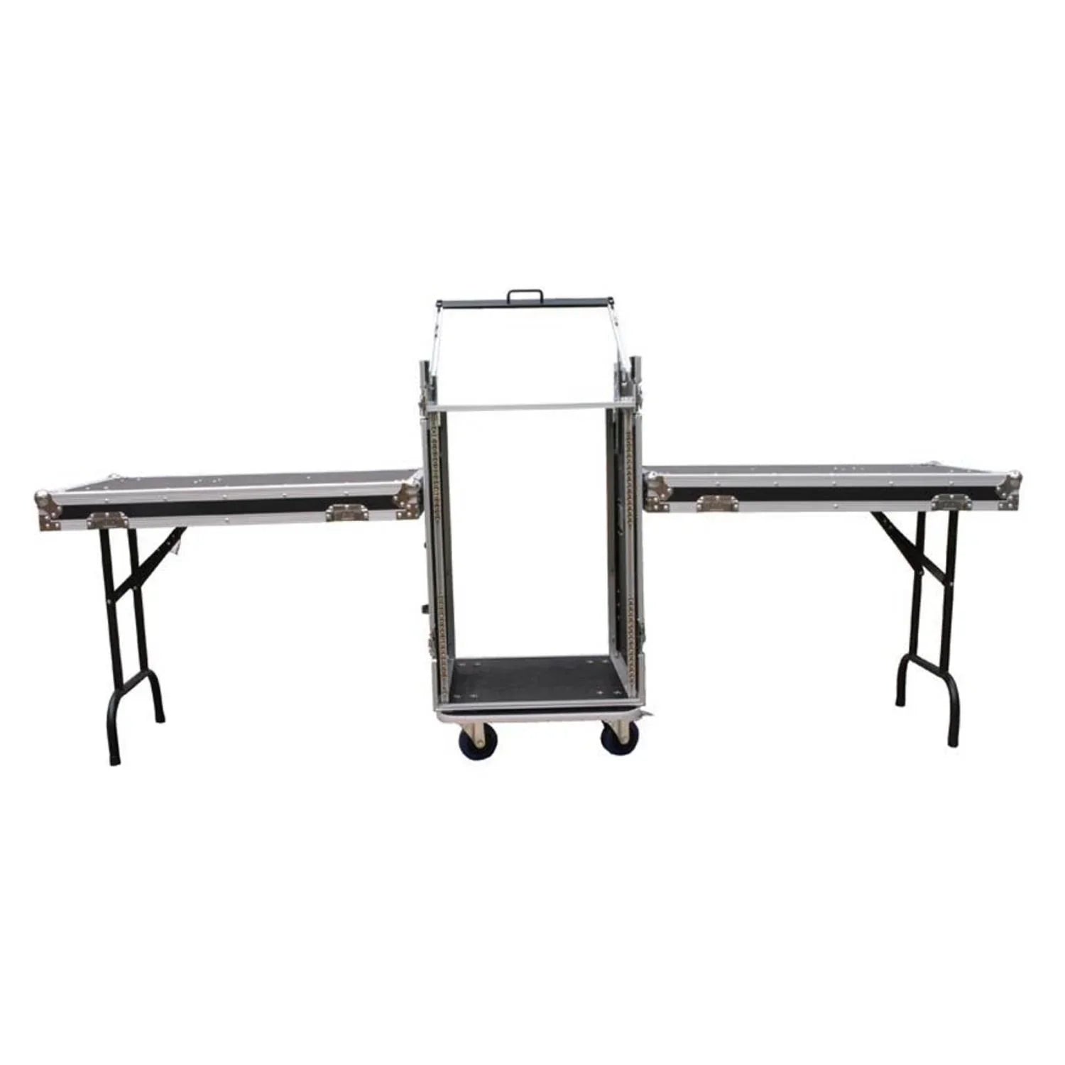 StageCore FC156 Cobra 19" 16u + 10u Slant with Tables and Wheels Flight Case - DY Pro Audio