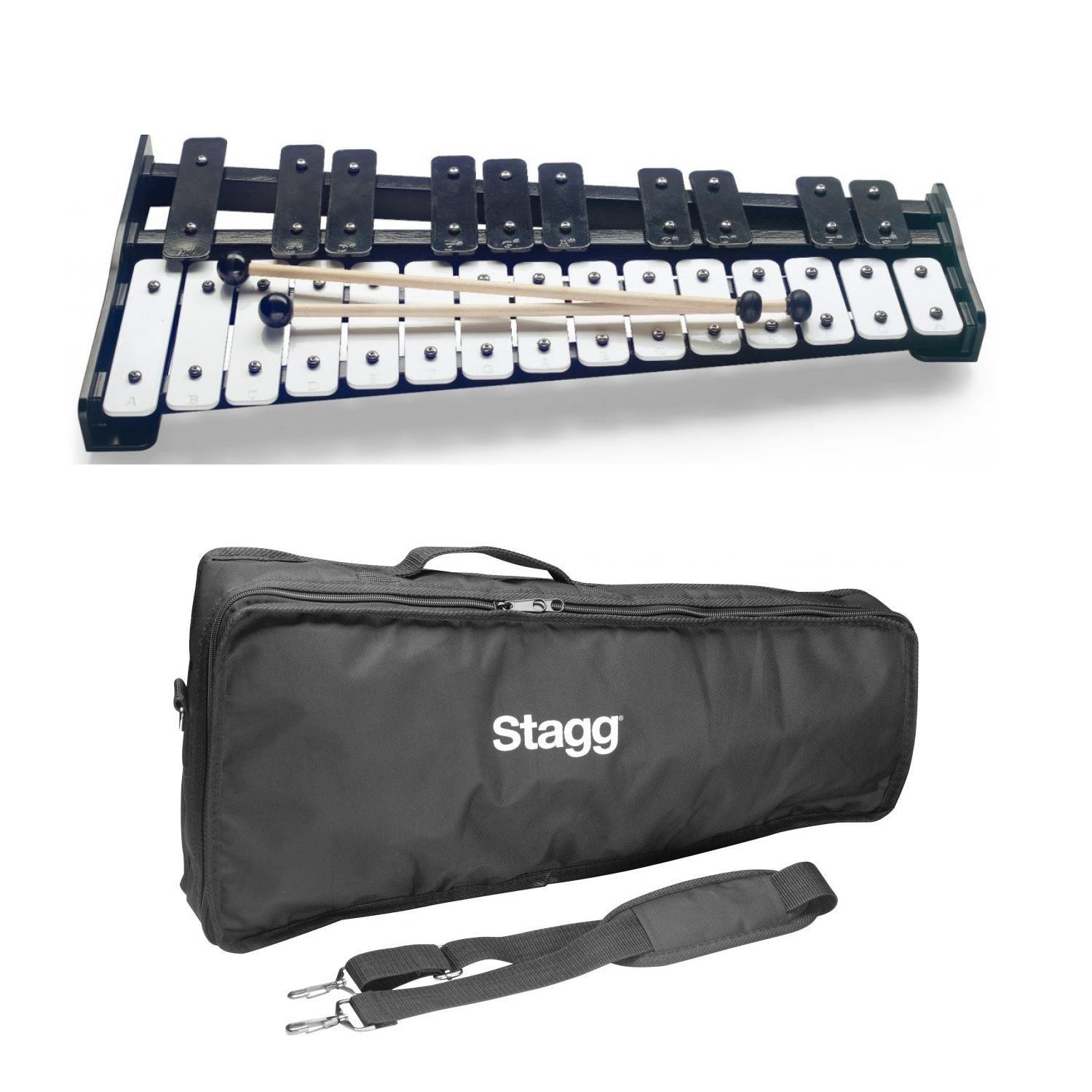 Stagg BELL-SET 25B Metallophone 25 Keys with Carry Bag - DY Pro Audio
