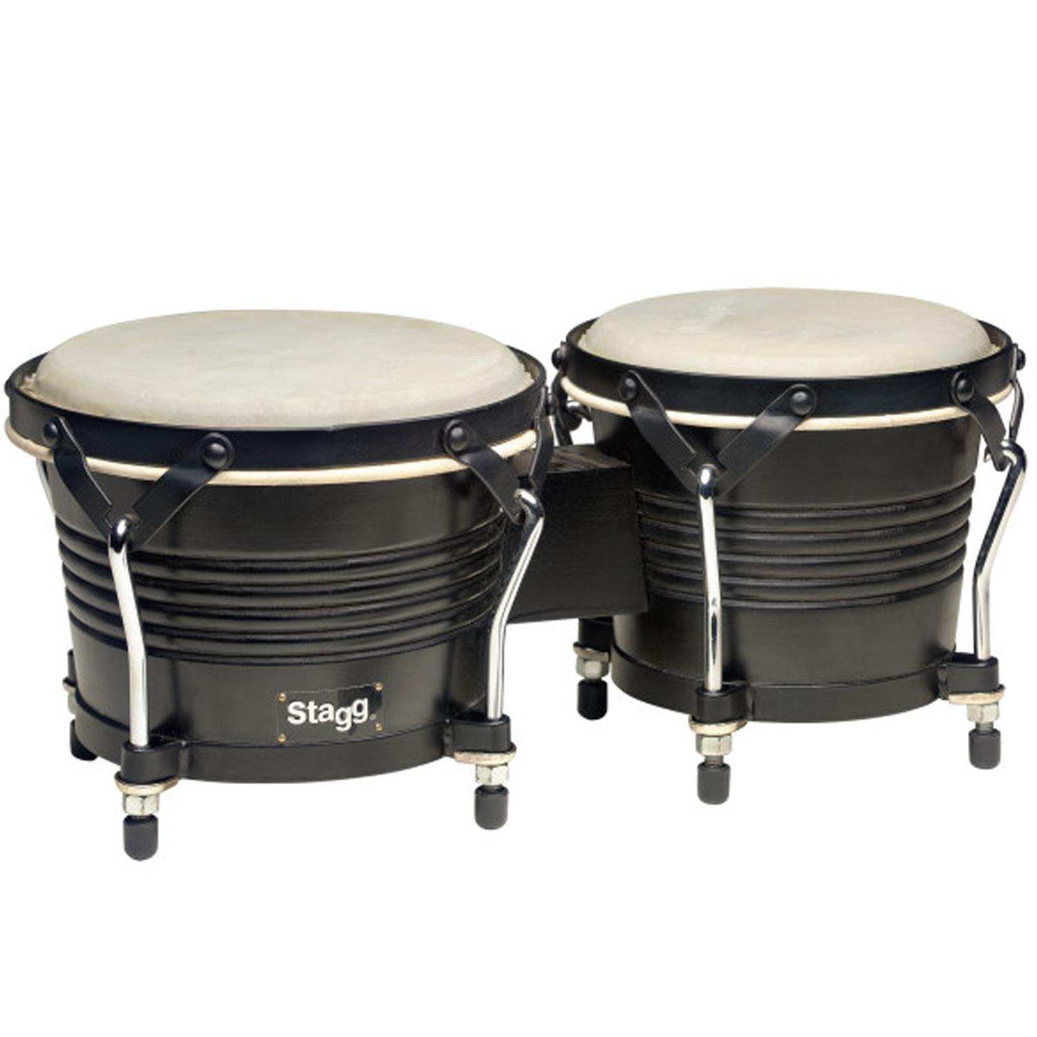 Stagg BW-200-BK Quality Wood Bongos Black Finish - DY Pro Audio