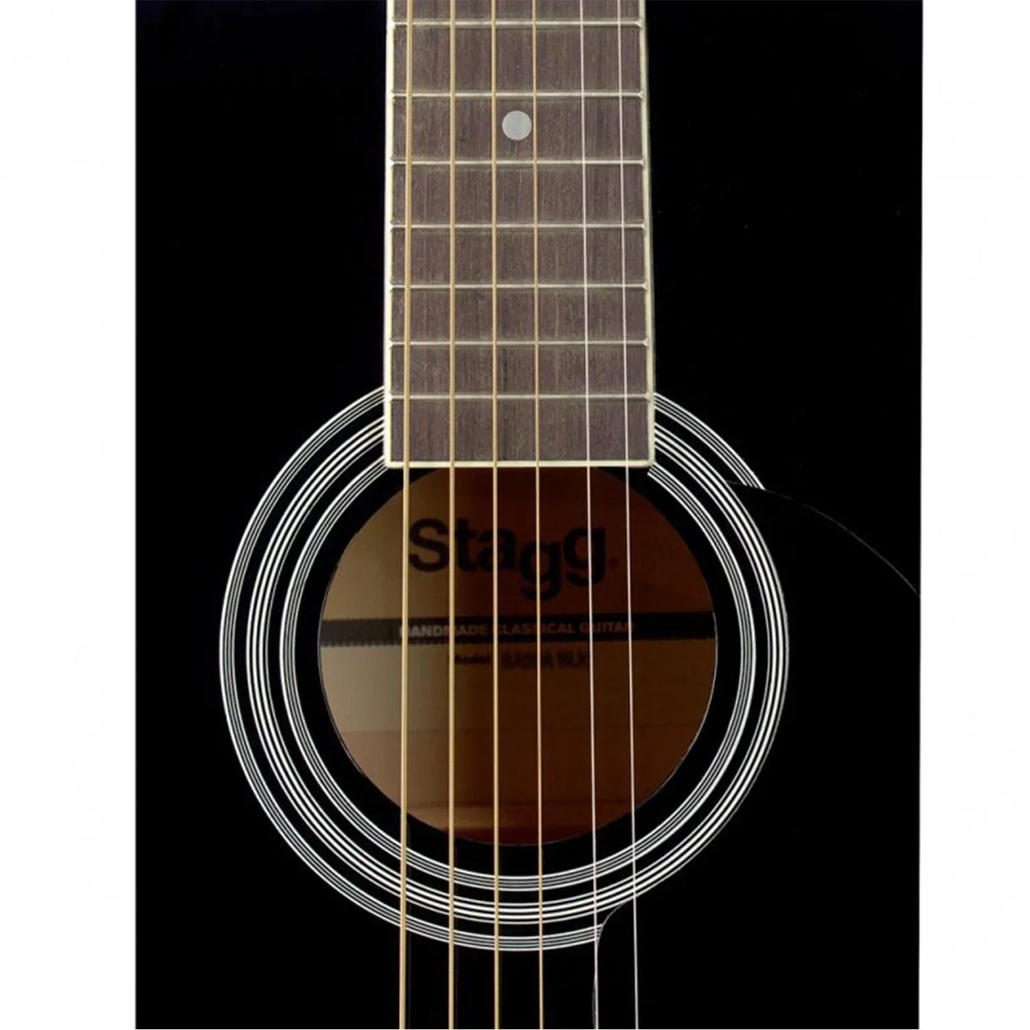 Stagg SA20A BLK 4/4 Black Auditorium Acoustic Guitar with Basswood Top - DY Pro Audio