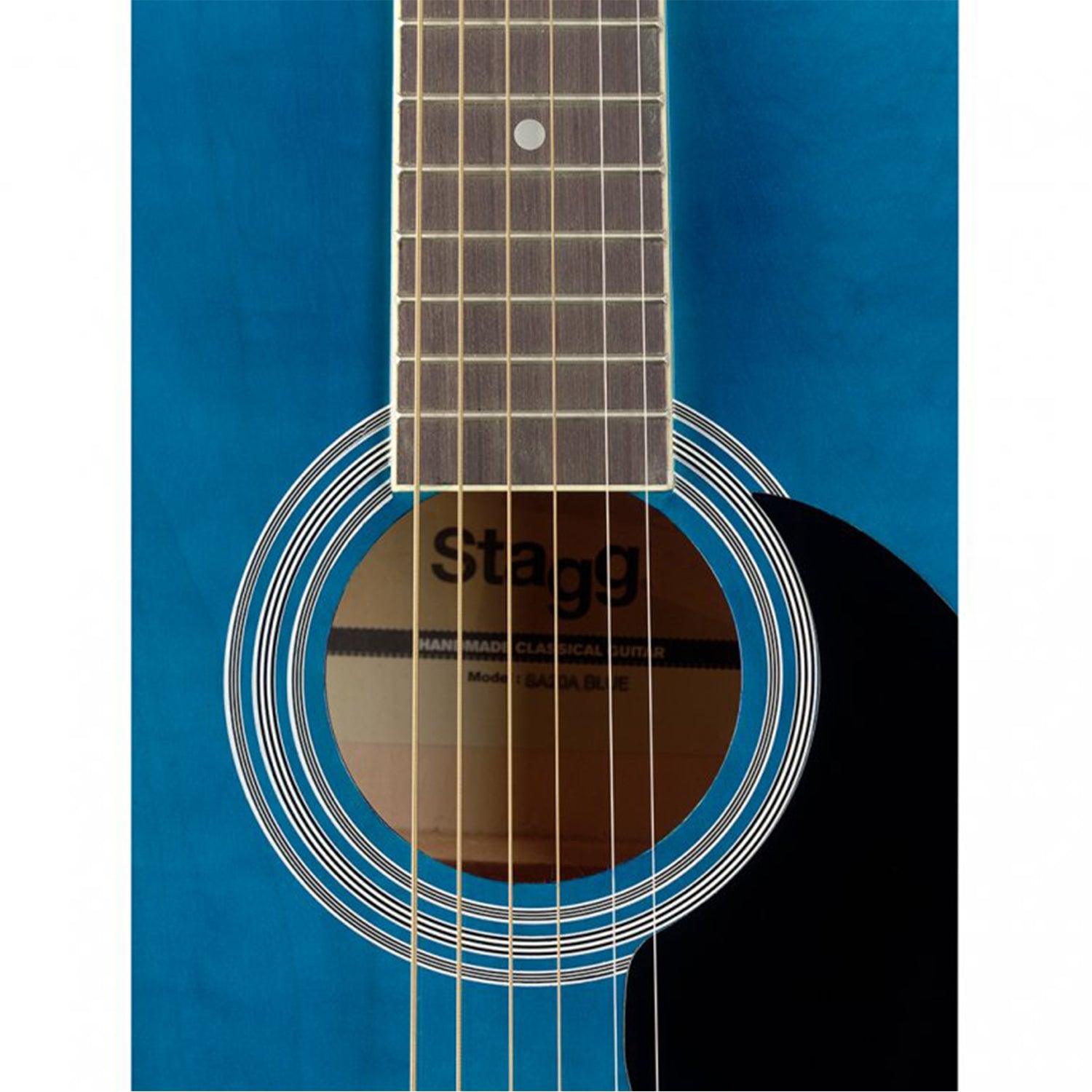 Stagg SA20A BLUE 4/4 Blue Auditorium Acoustic Guitar with Basswood Top - DY Pro Audio