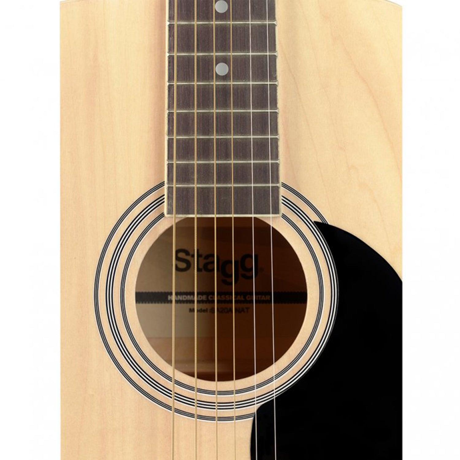 Stagg SA20A NAT 4/4 Natural Auditorium Acoustic Guitar with Basswood Top - DY Pro Audio