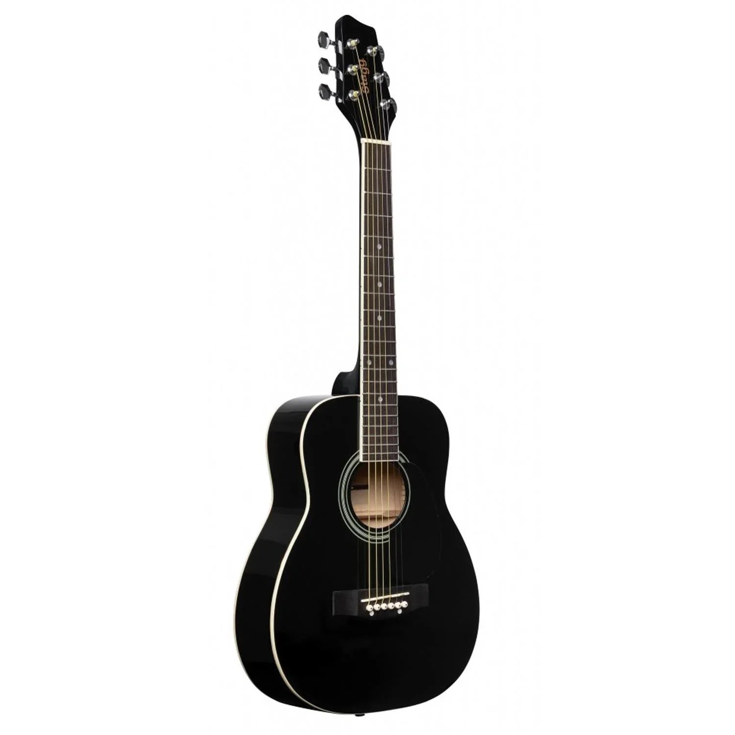 Stagg SA20D 1/2 BK 1/2 Black Dreadnought Acoustic Guitar - DY Pro Audio