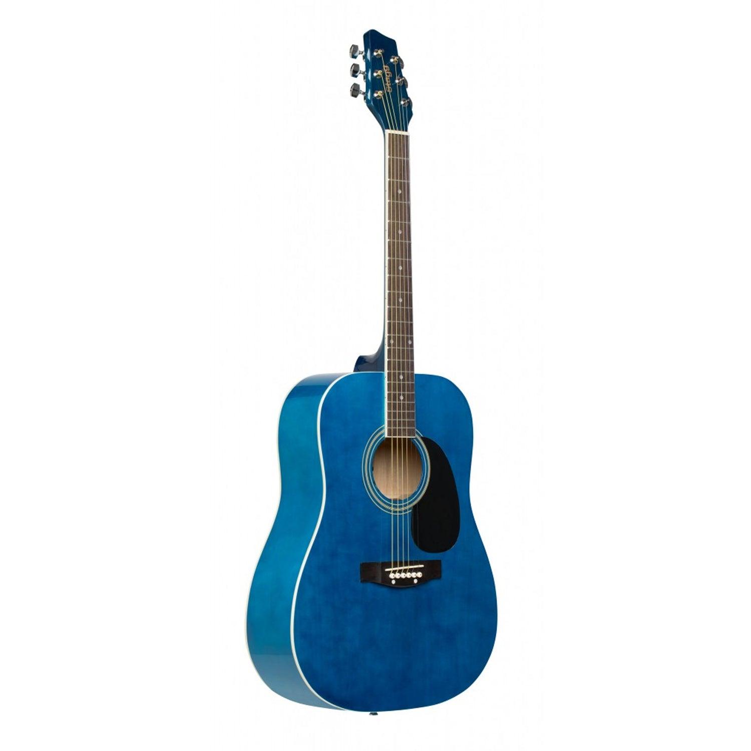 Stagg SA20D BLUE Blue Dreadnought Acoustic Guitar with Basswood Top - DY Pro Audio