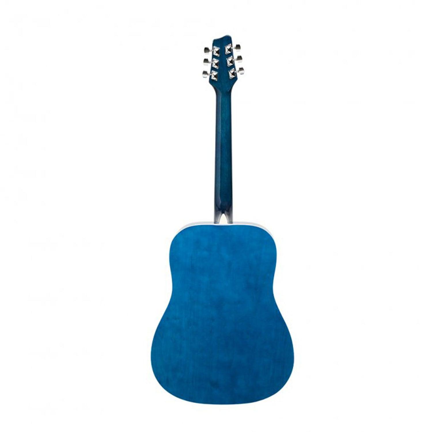 Stagg SA20D BLUE Blue Dreadnought Acoustic Guitar with Basswood Top - DY Pro Audio