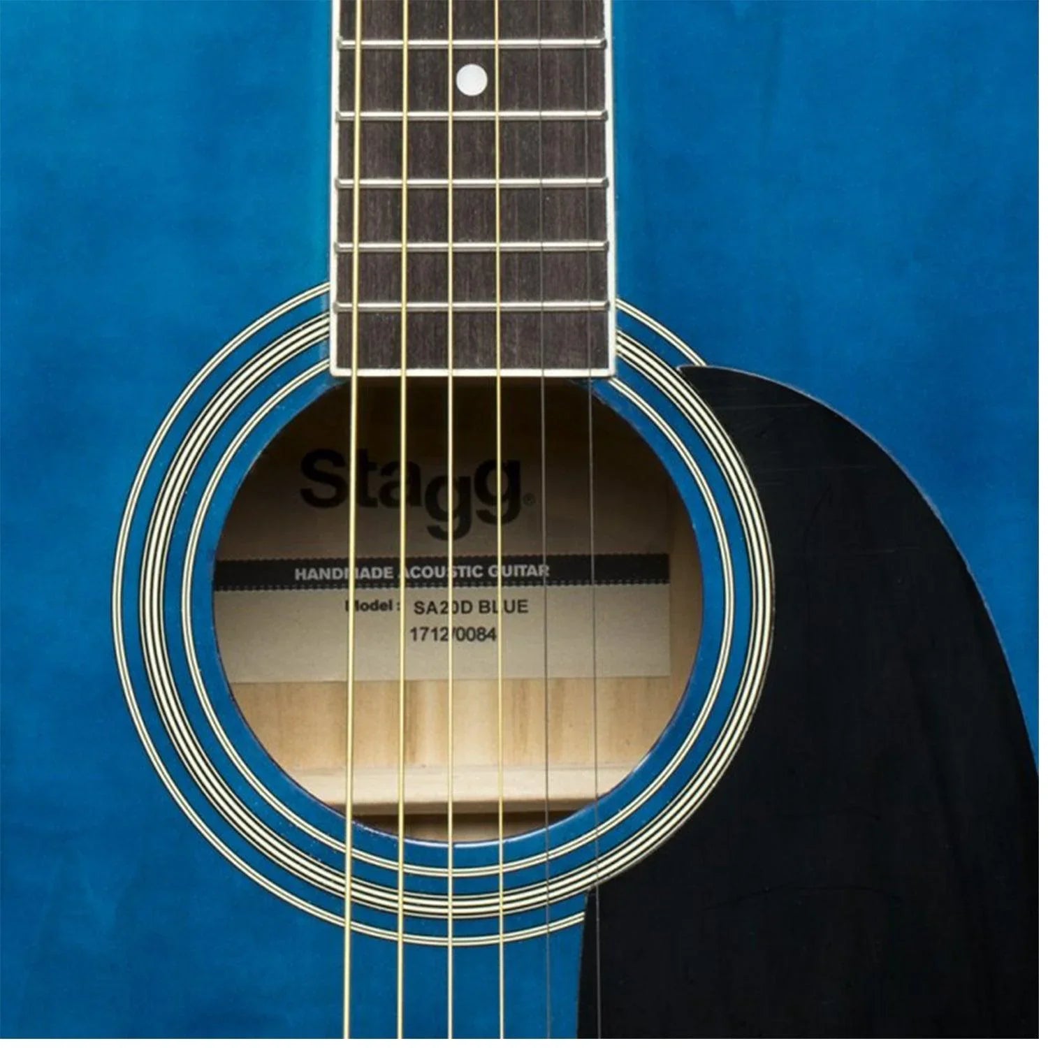 Stagg SA20D BLUE Blue Dreadnought Acoustic Guitar with Basswood Top - DY Pro Audio
