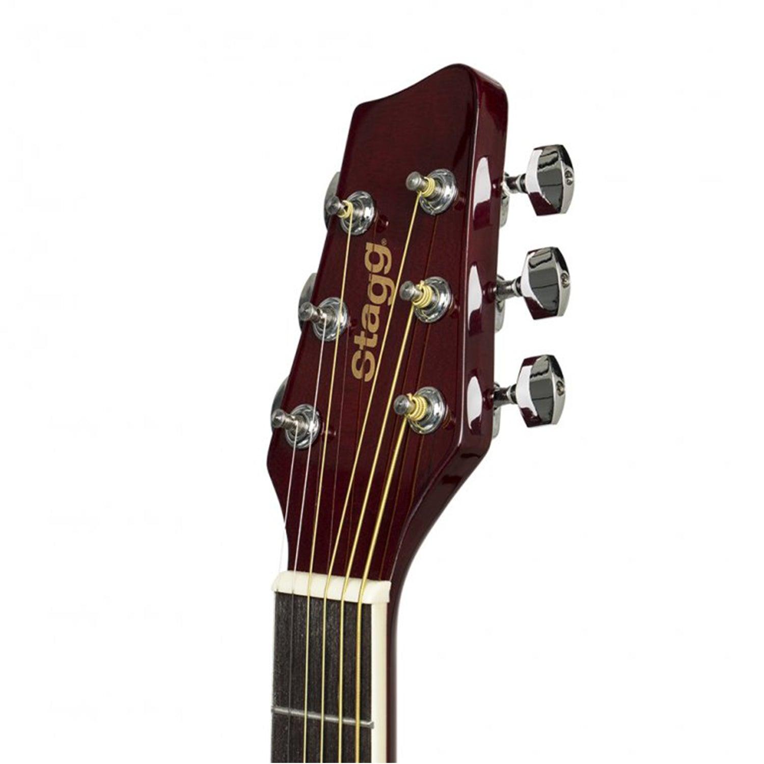 Stagg SA20D LH-N Natural Dreadnought Acoustic Guitar with Basswood Top Left Hand - DY Pro Audio