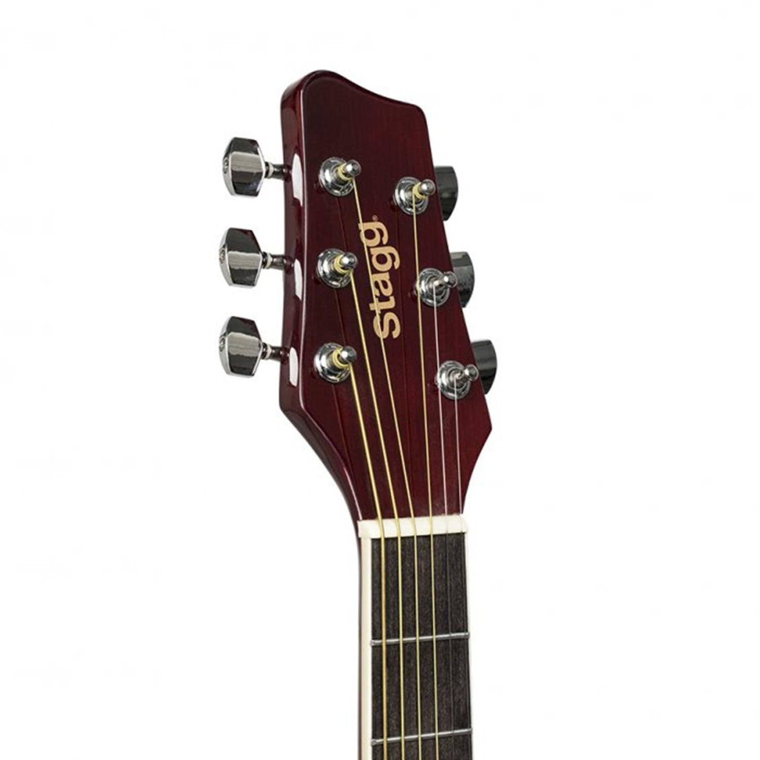 Stagg SA20D SNB Sunburst Dreadnought Acoustic Guitar with Basswood Top - DY Pro Audio