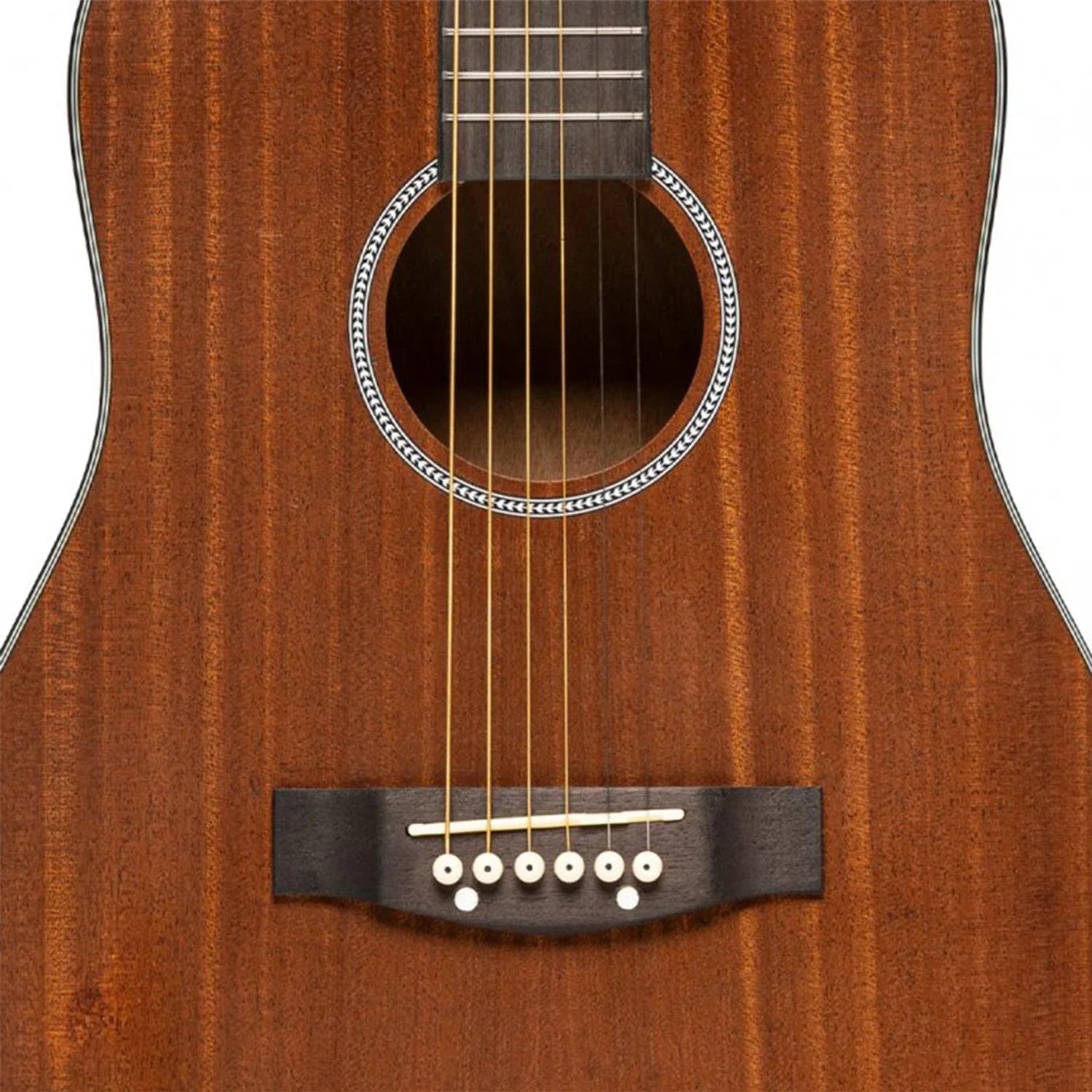 Stagg SA25 MAH TRAVEL Acoustic Dreadnought Travel Guitar, Sapele, Natural Finish - DY Pro Audio