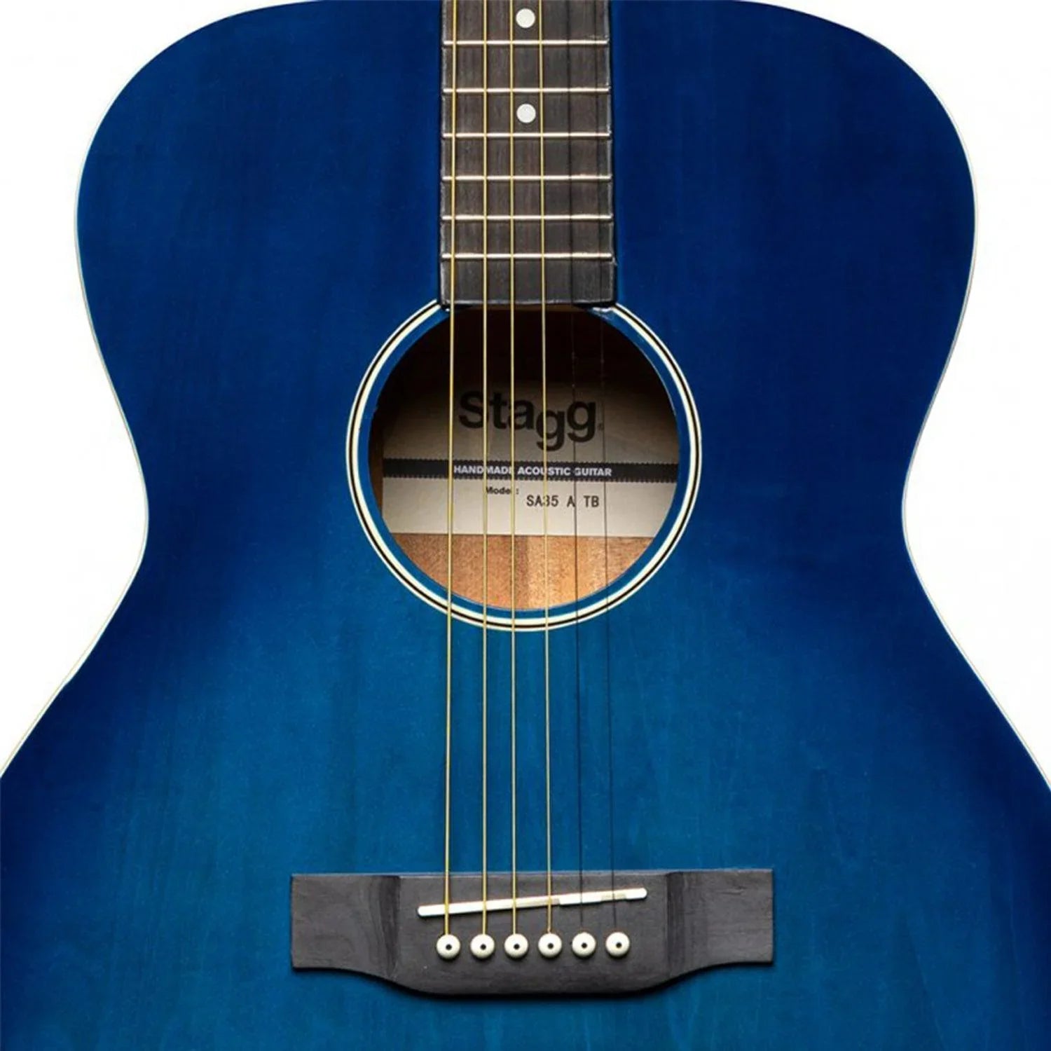 Stagg SA35 A-TB Blue Auditorium Guitar with Basswood Top - DY Pro Audio