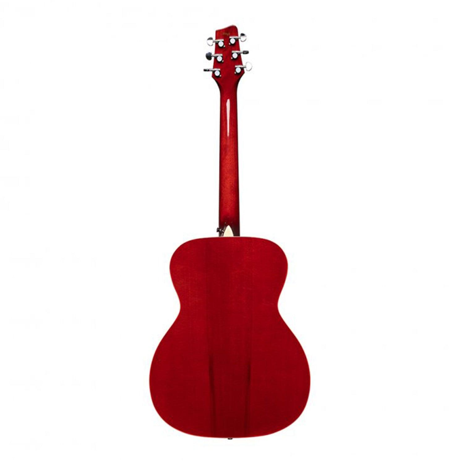 Stagg SA35 A-TR Red Auditorium Guitar with Basswood Top - DY Pro Audio