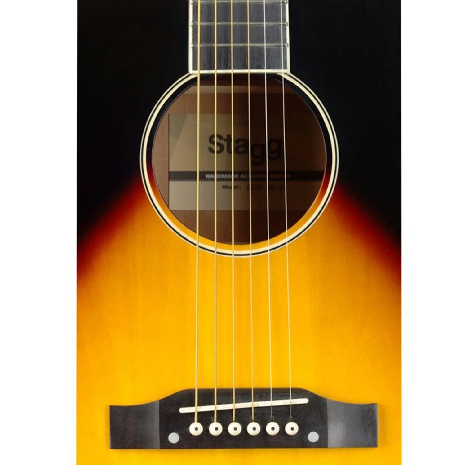 Stagg SA35 DS-VS Sunburst Slope Shoulder Dreadnought Guitar - DY Pro Audio