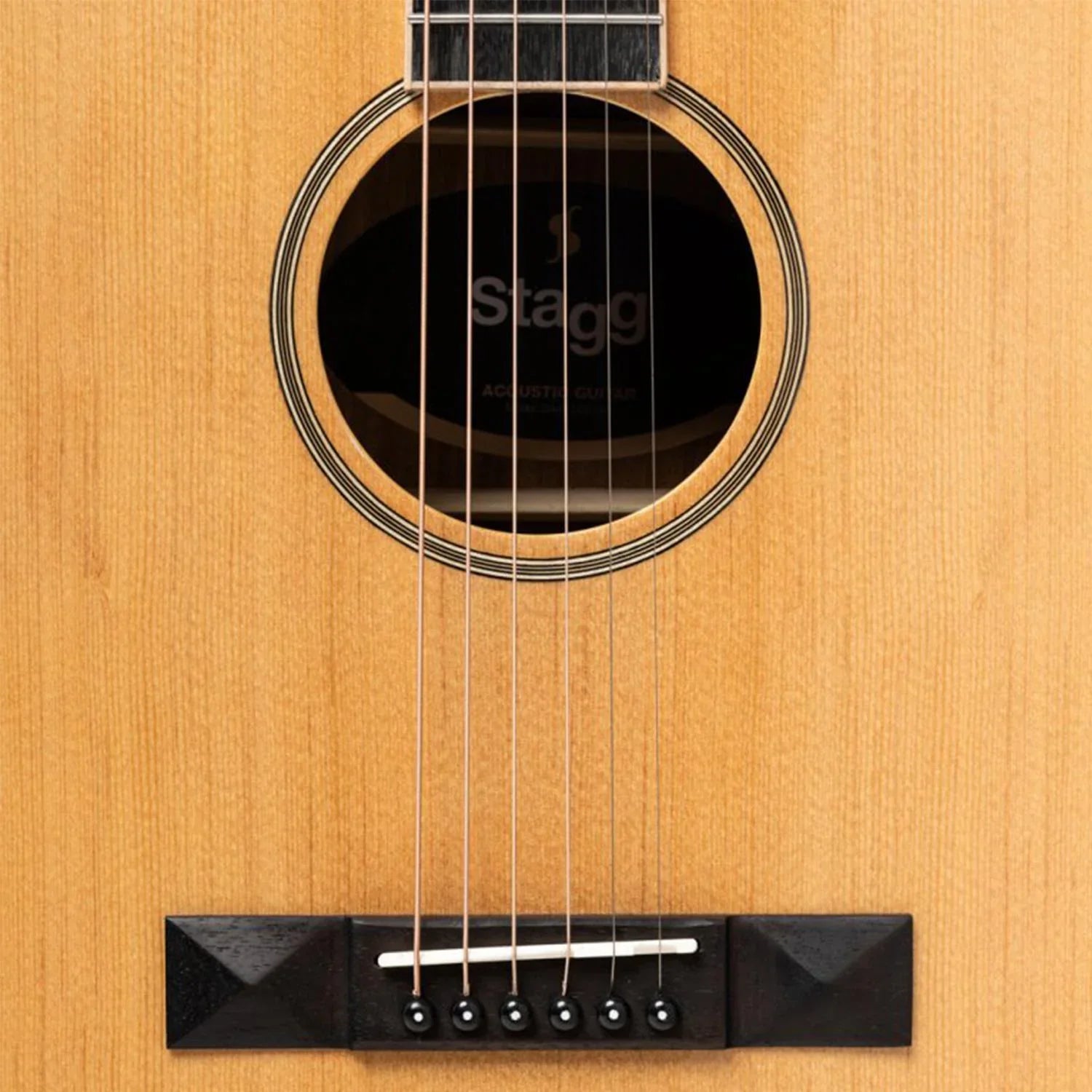 Stagg SA45 DCE-AC Series 45 Natural Dreadnought Acoustic-Electric Guitar - DY Pro Audio