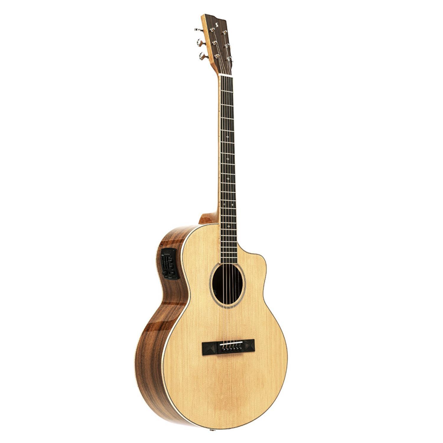 Stagg SA45 OCE-AC Series 45 Natural Orchestral Cutaway Acoustic-Electric Guitar - DY Pro Audio