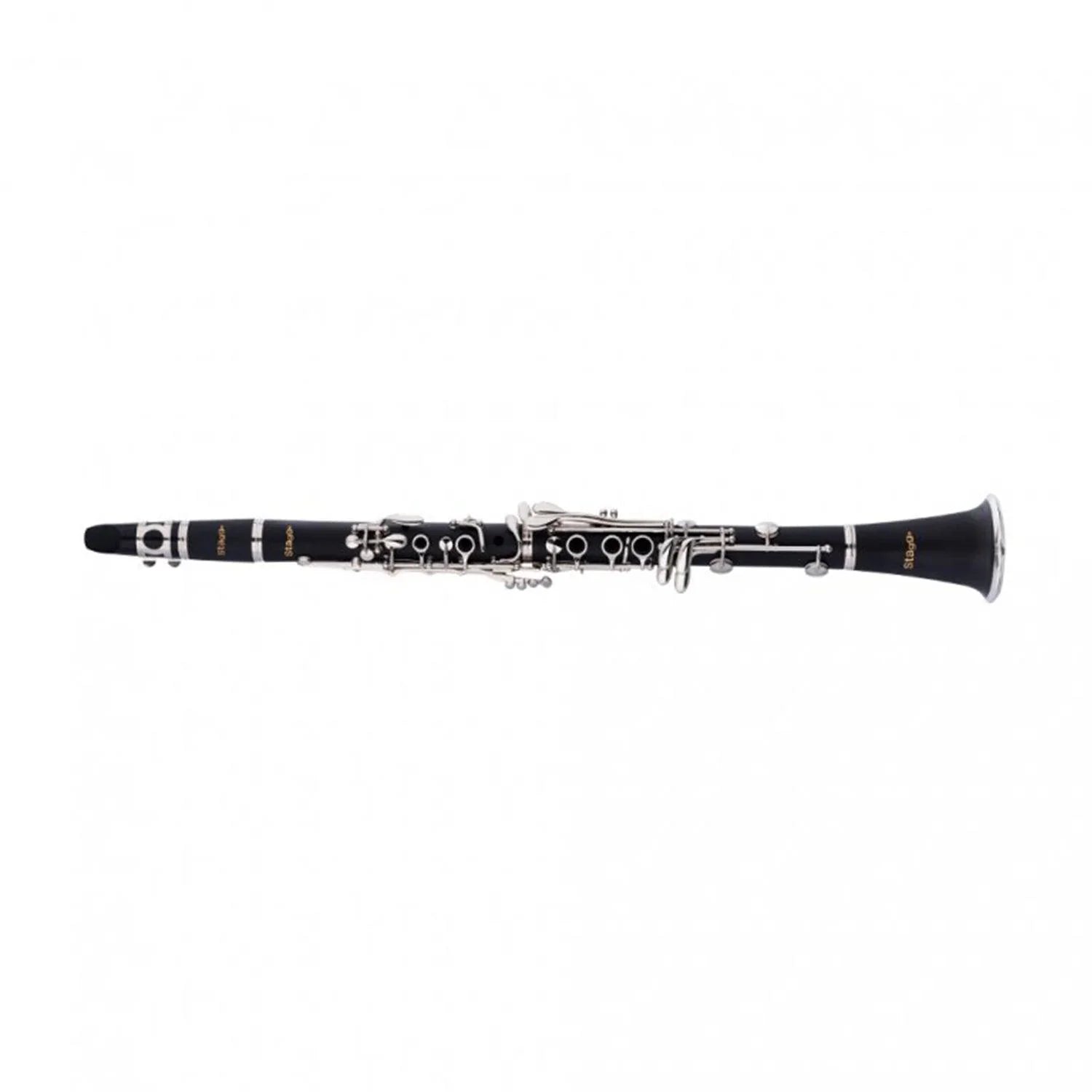 Stagg WS-CL210S Bb Clarinet Boehm system, ABS Body and Bickel-Plated Keys and Tings - DY Pro Audio