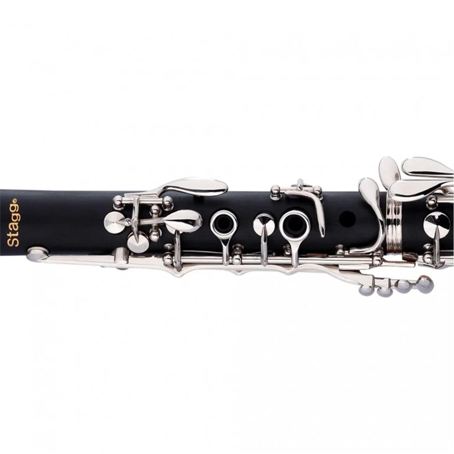 Stagg WS-CL210S Bb Clarinet Boehm system, ABS Body and Bickel-Plated Keys and Tings - DY Pro Audio