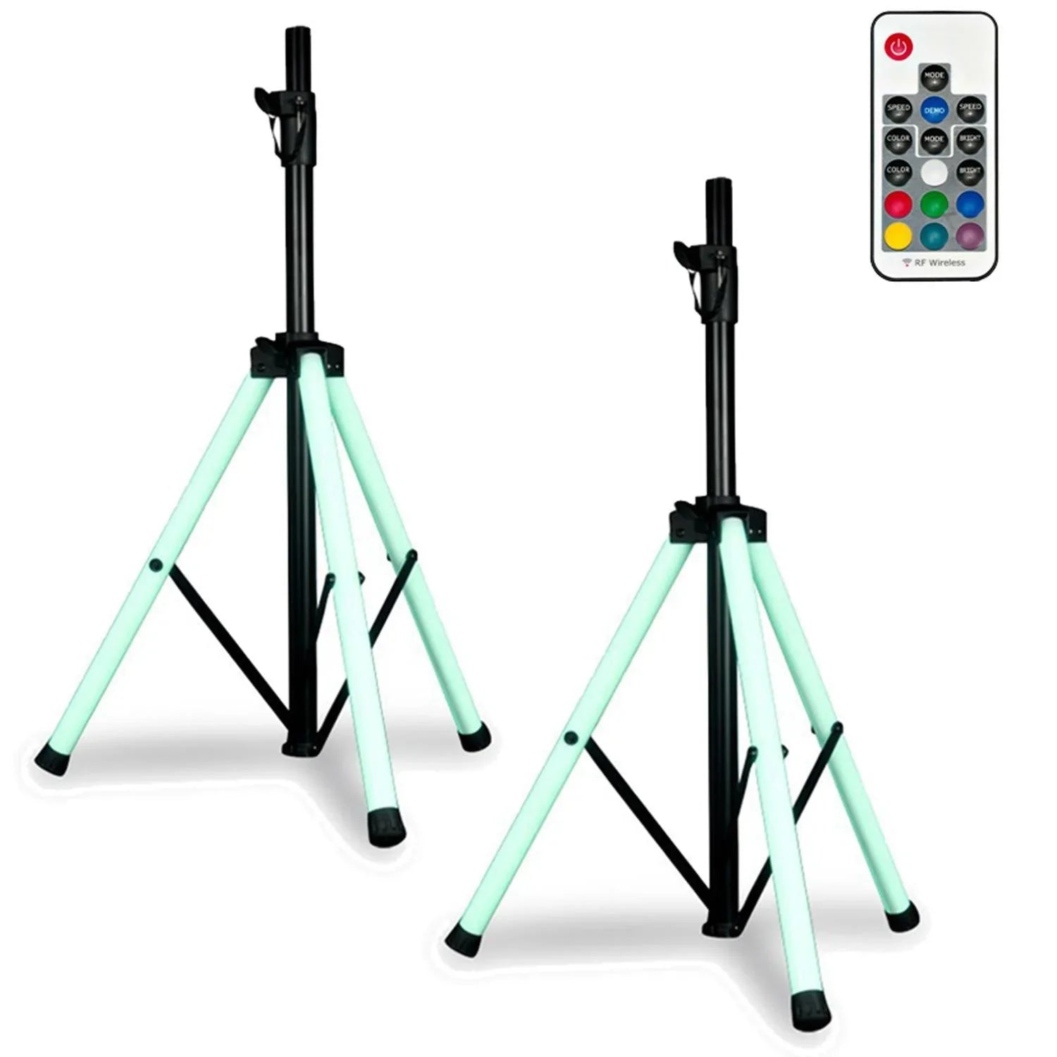 2 x ADJ Color LED Speaker Stands - DY Pro Audio