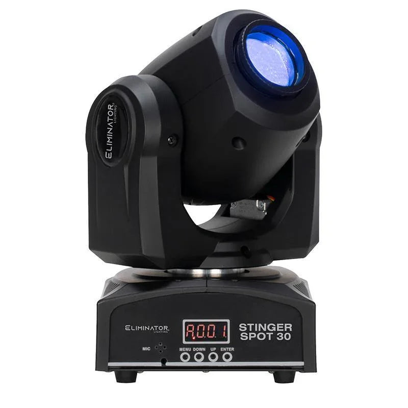2 x Eliminator Lighting Stinger Spot 30 Moving Head With Carry Bag - DY Pro Audio