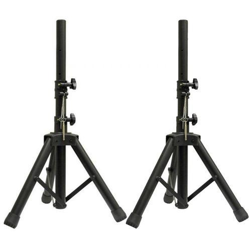 2 x NJS Short Adjustable Aluminium Speaker Stand 35mm PA DJ Event Party Disco - DY Pro Audio