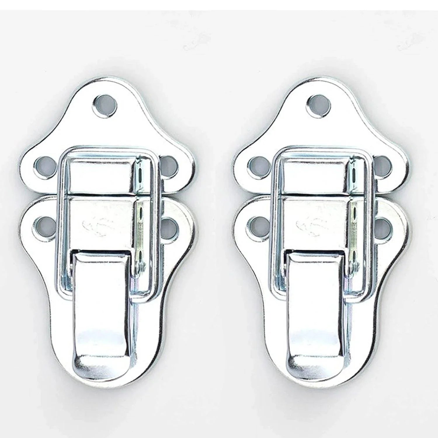2 x Penn Elcom Medium Catch Drawbolt Flight Case Latch Nickel (Pair) - DY Pro Audio