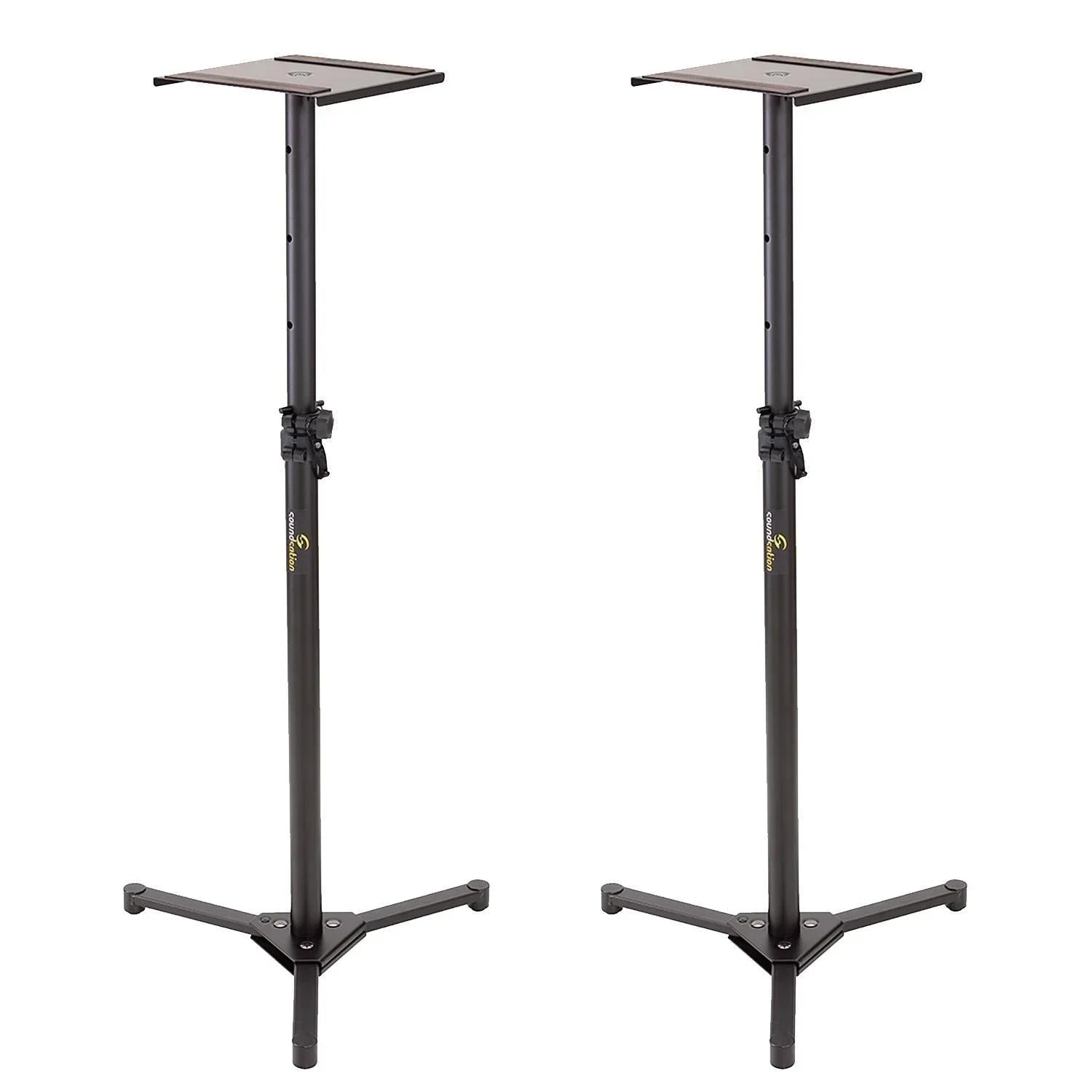 2 x Soundsation SMON-100 Adjustable Studio Monitor Stand with Foldable Base - DY Pro Audio