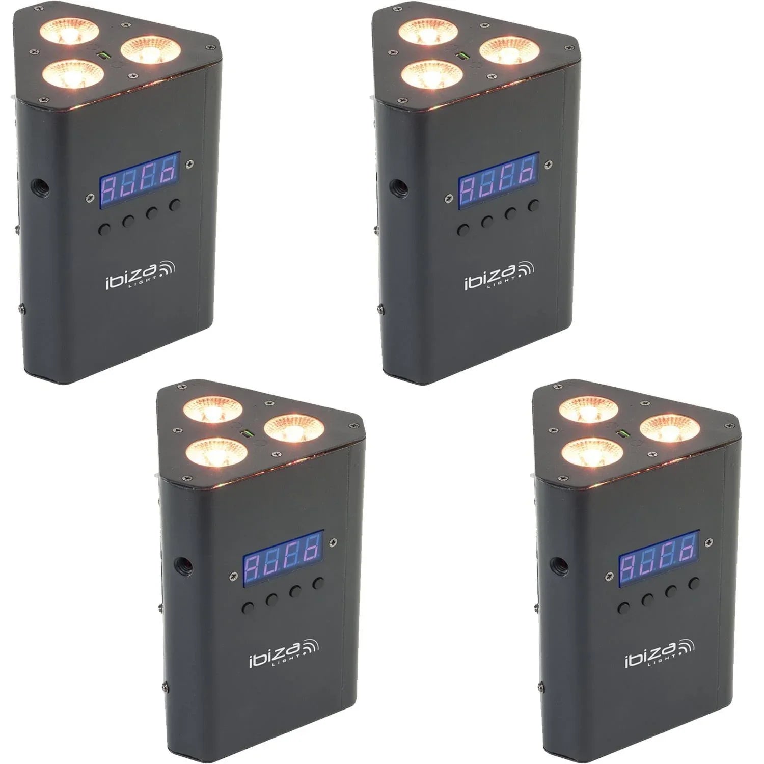 4 x Ibiza Light Par-Truss-Bat Par Can Uplighter with Battery - DY Pro Audio