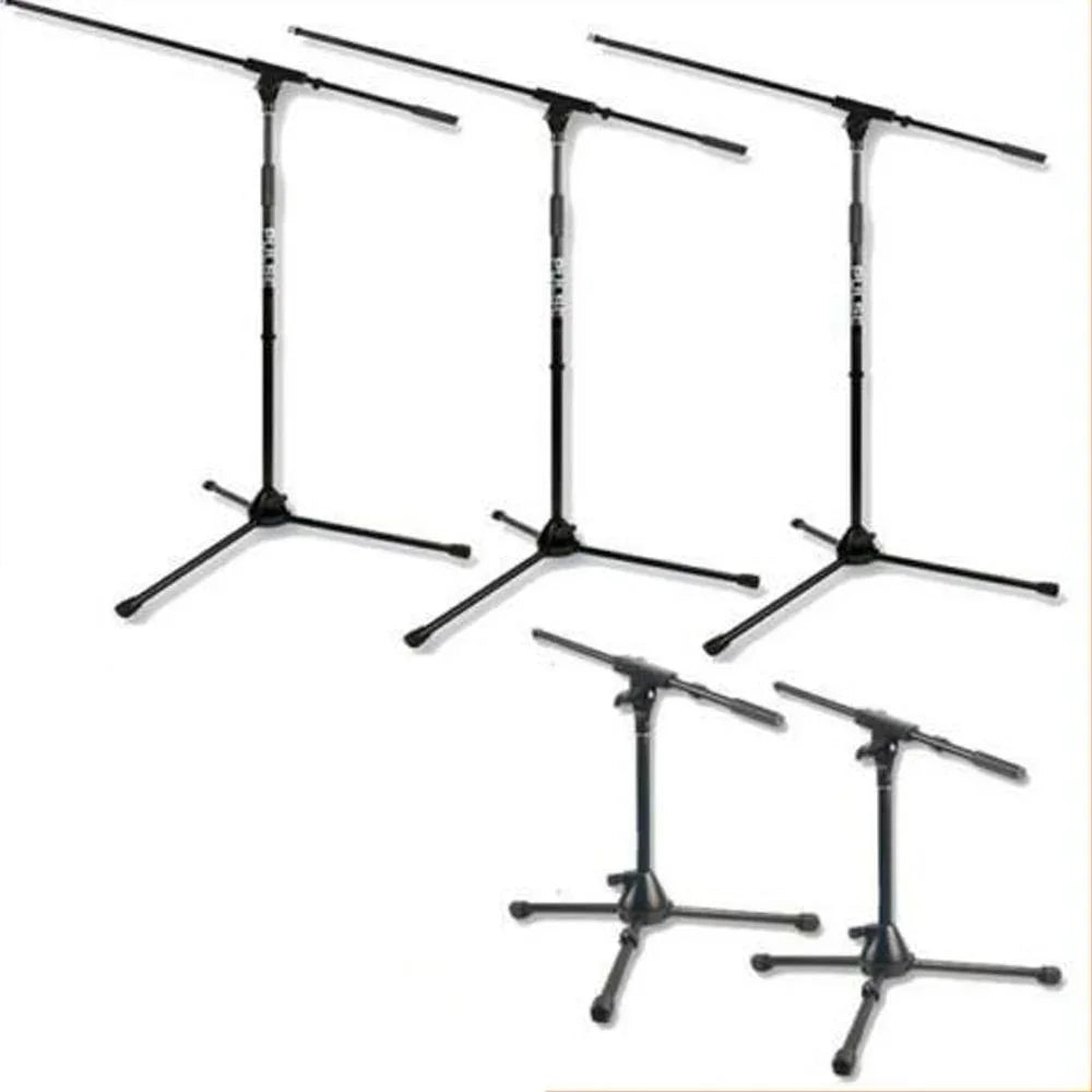 5 x Microphone Mic Boom Stand Bundle | 3 Boom Stands | 2 Short Boom Mic Stands - DY Pro Audio