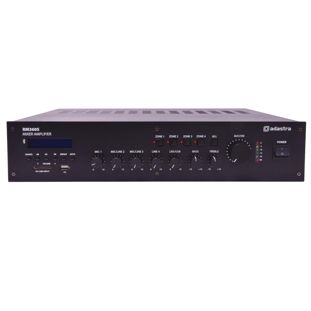 Adastra RM306 6-Zone 100V Line Mixer Amplifier with Bluetooth - DY Pro Audio