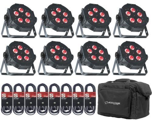 ADJ Mega TRIPAR Profile Plus 8 Pack with Bag & Cables - DY Pro Audio