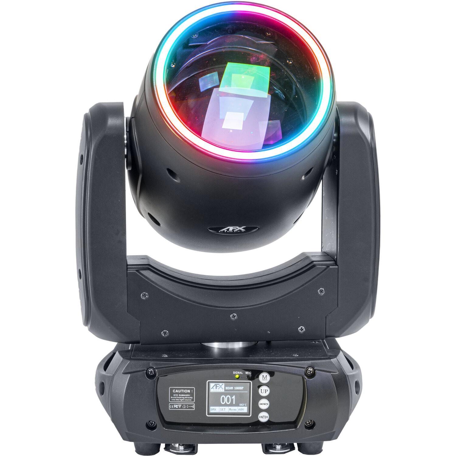AFX BEAM-100LED-MKII 100W LED Moving Head with Dual Prism & Light Ring - DY Pro Audio